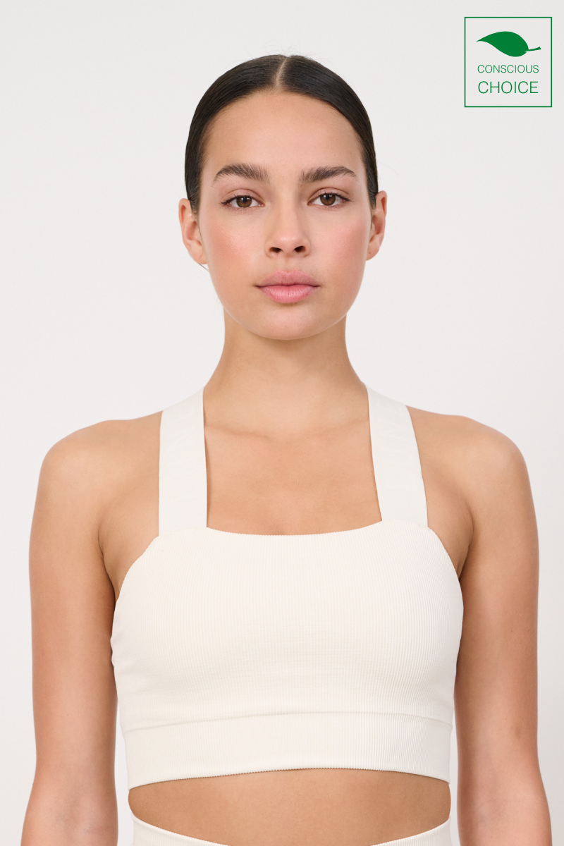 LUNA SCULPT light support bandeau rib bra - Marshmellow