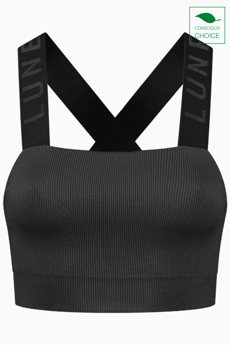 LUNA SCULPT light support rib bra - Black
