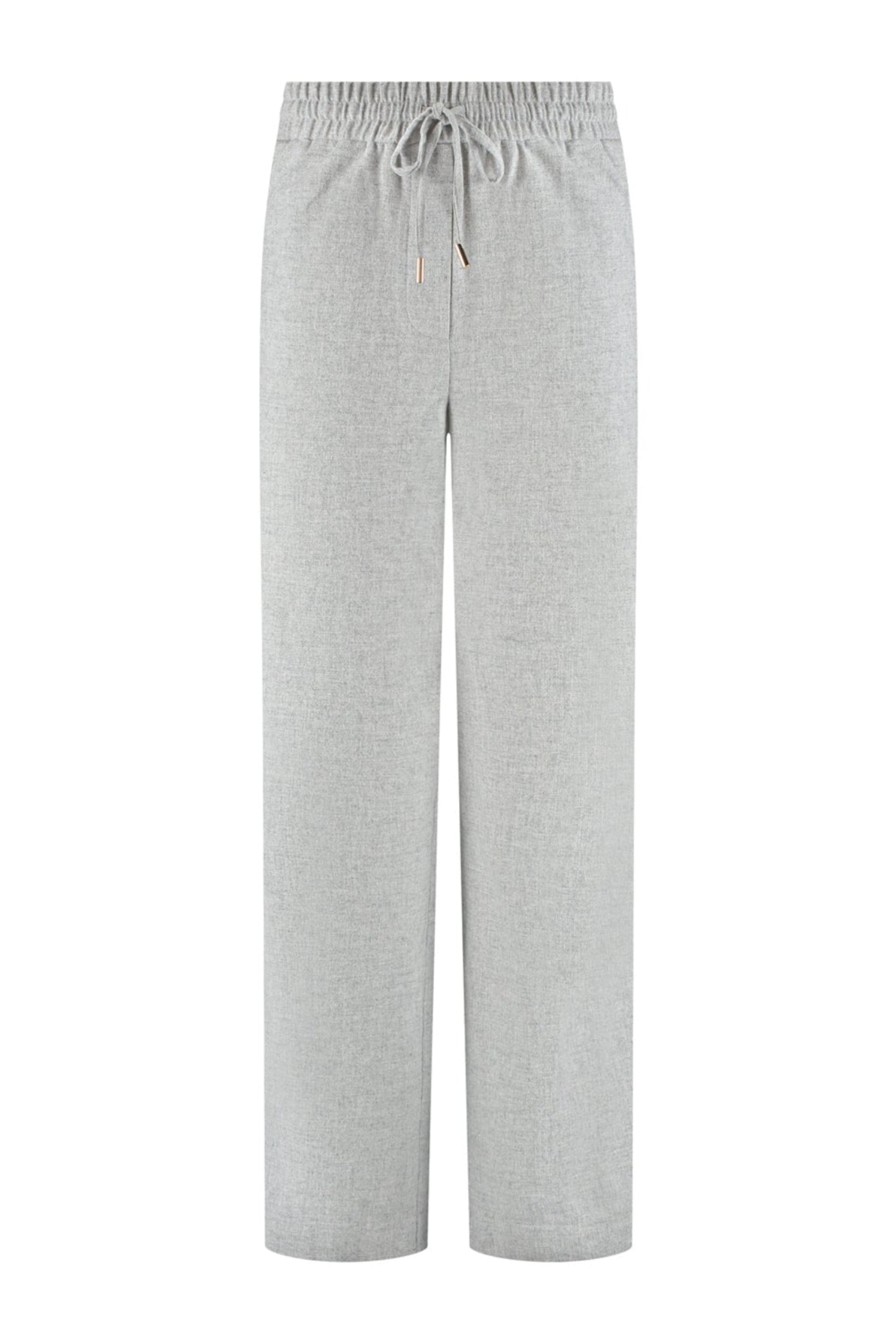 Izzy Drawstring Trousers - Grey Melange
