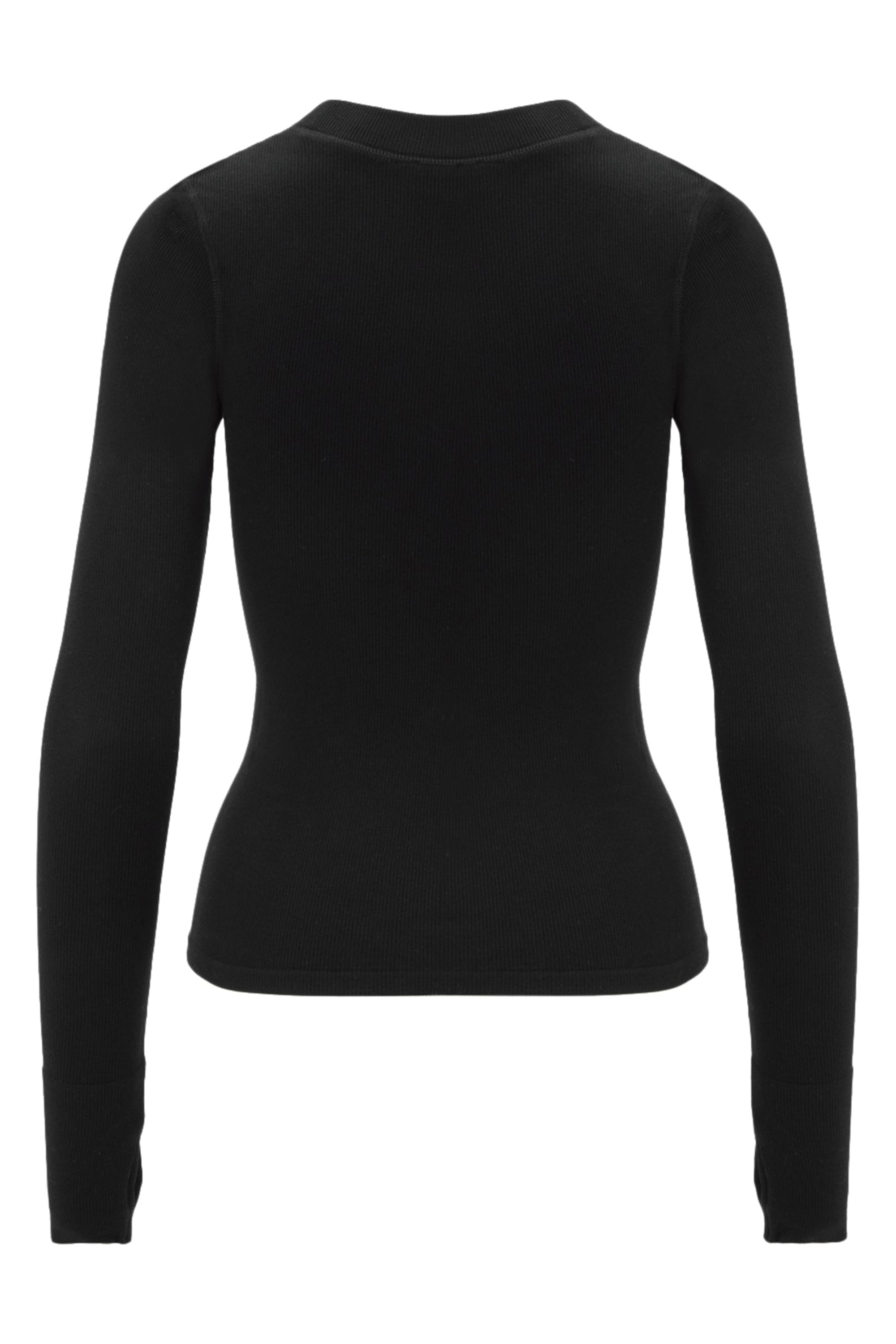 Maia MicroModal Soft Rib Long Sleeve - Black