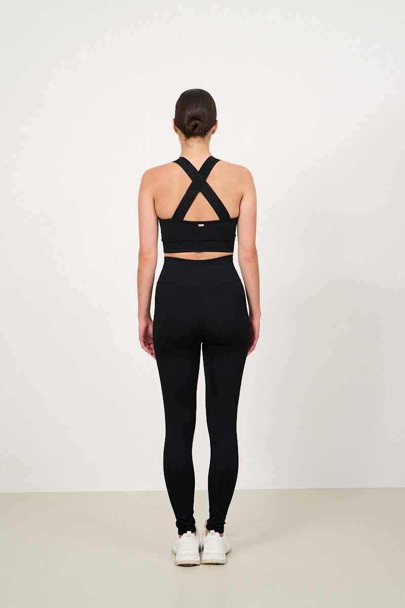 LUNA SCULPT light support rib bra - Black