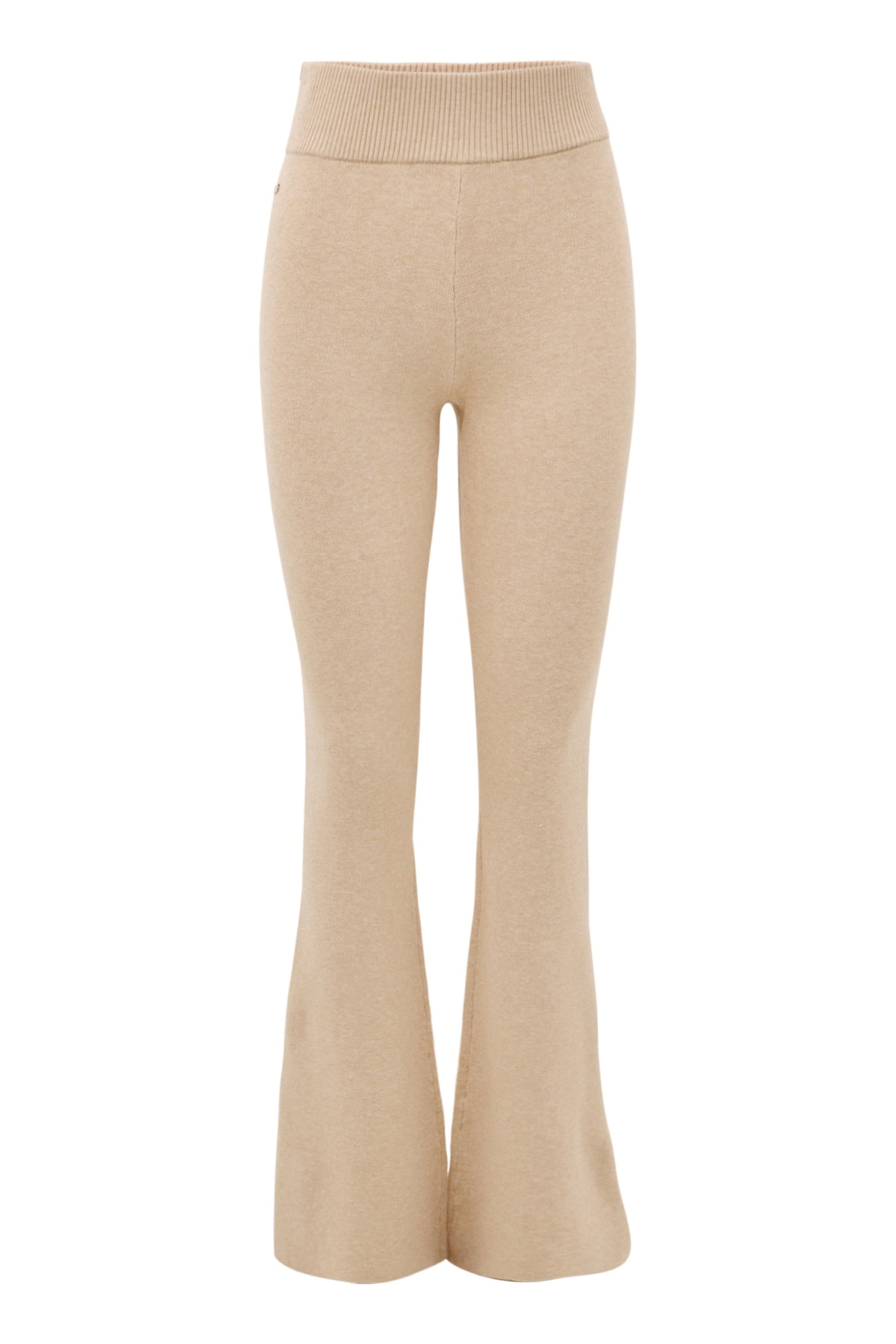 Olly Flared Pants - Beige Melange