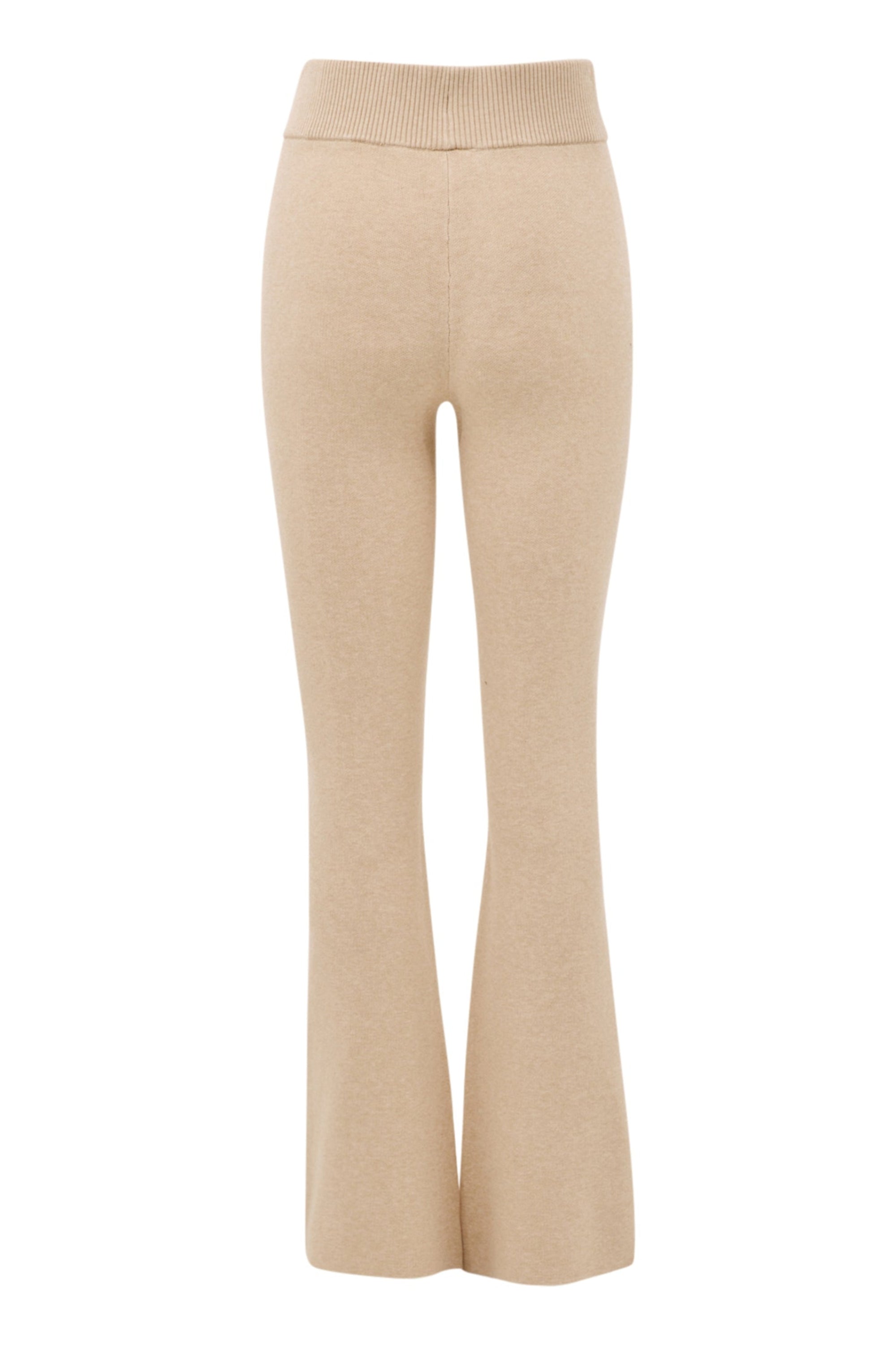 Olly Flared Pants - Beige Melange
