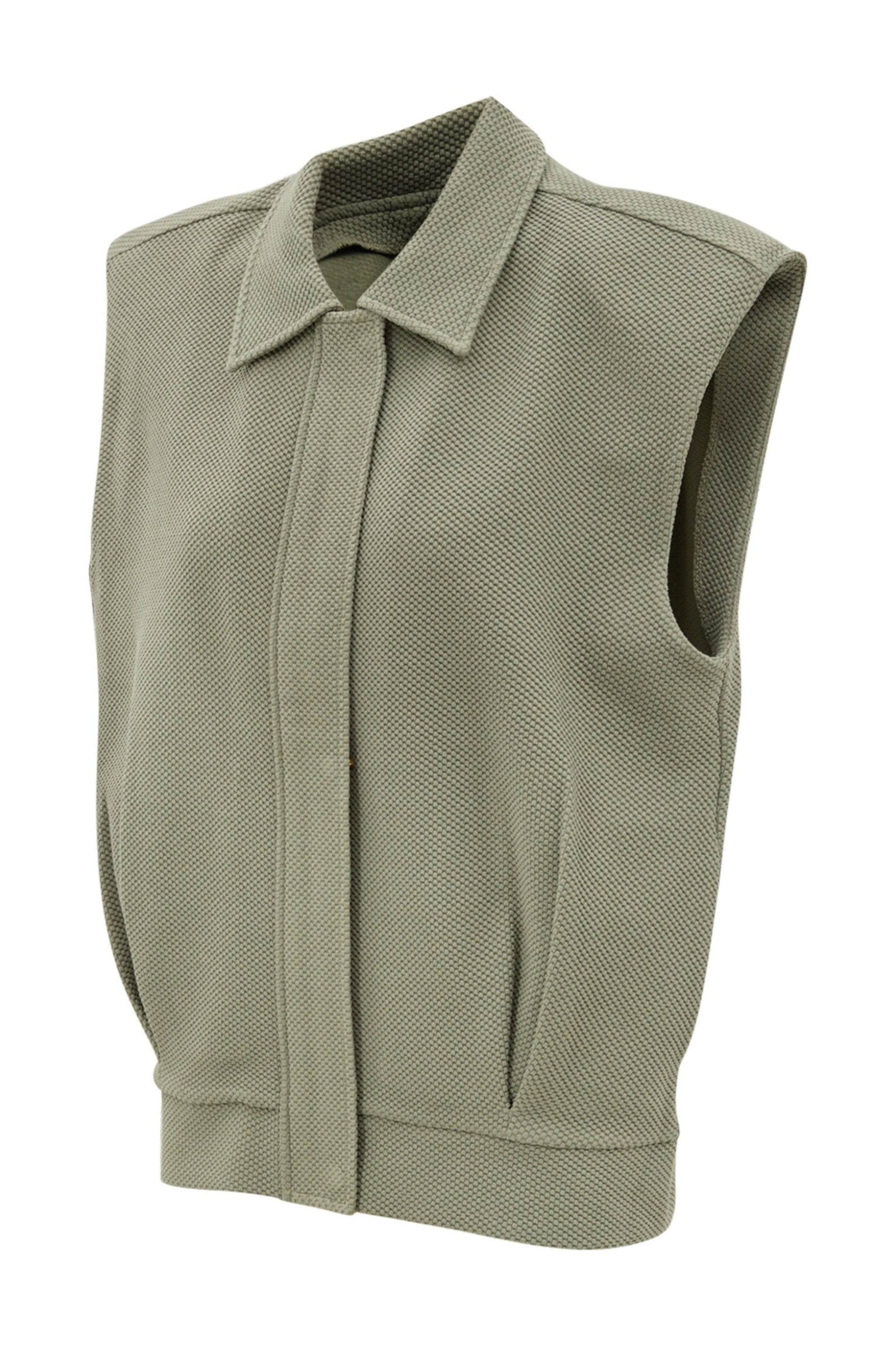 Moon Classic Sleeveless Jacket - Olive