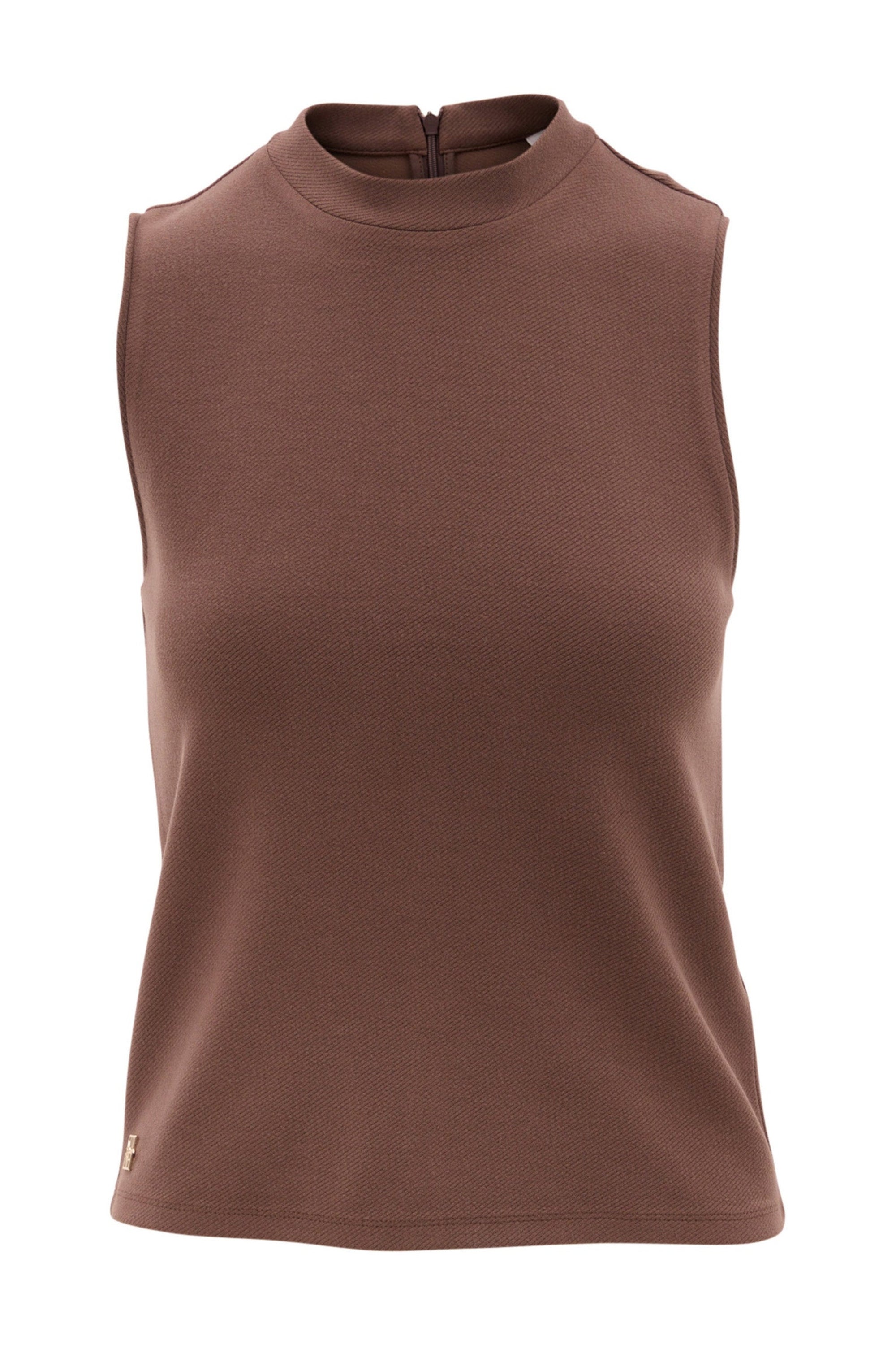 Forest Essential Sleeveless Top - Chocolate