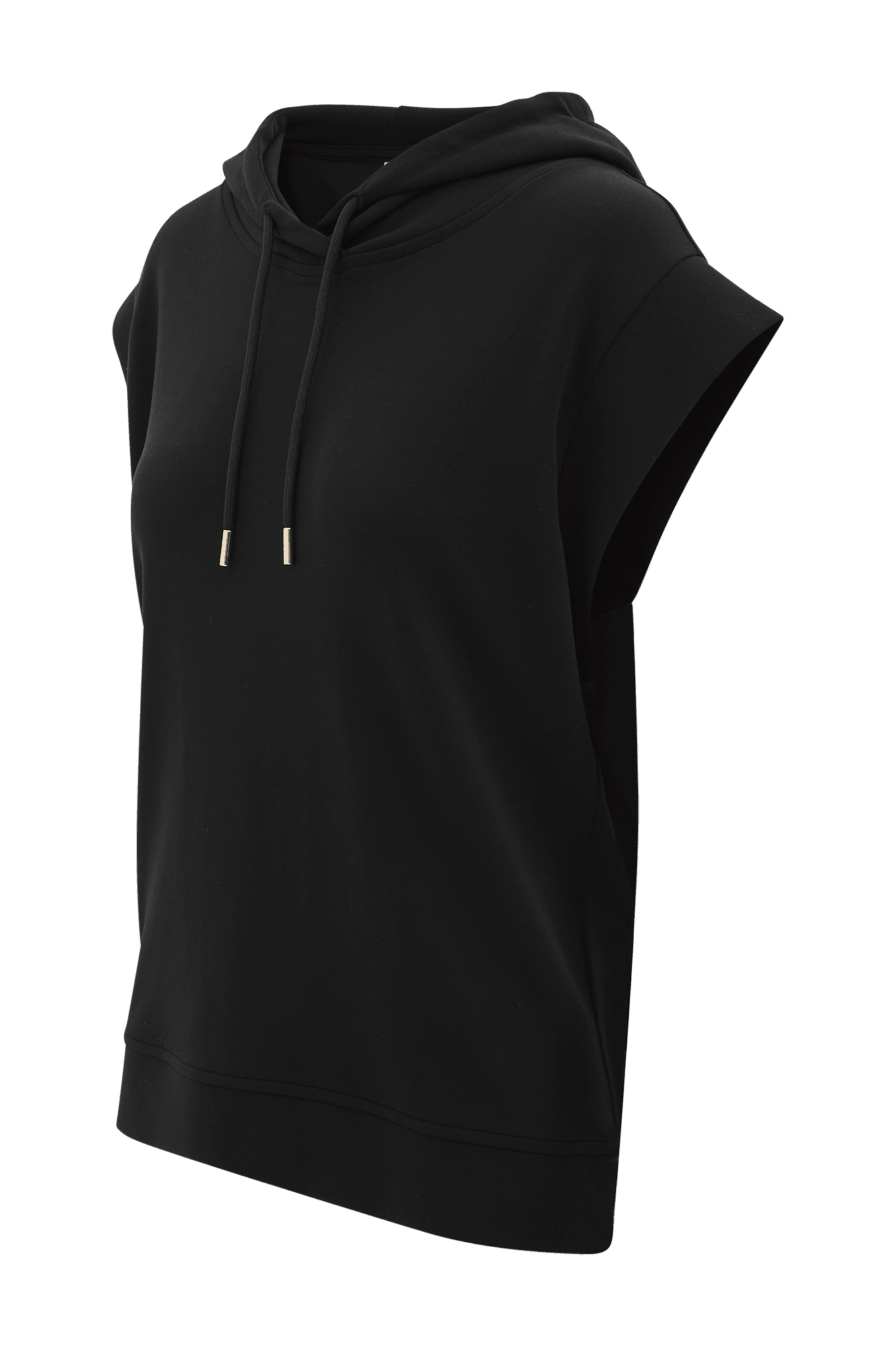 Eva Sleeveless Hoodie - Black