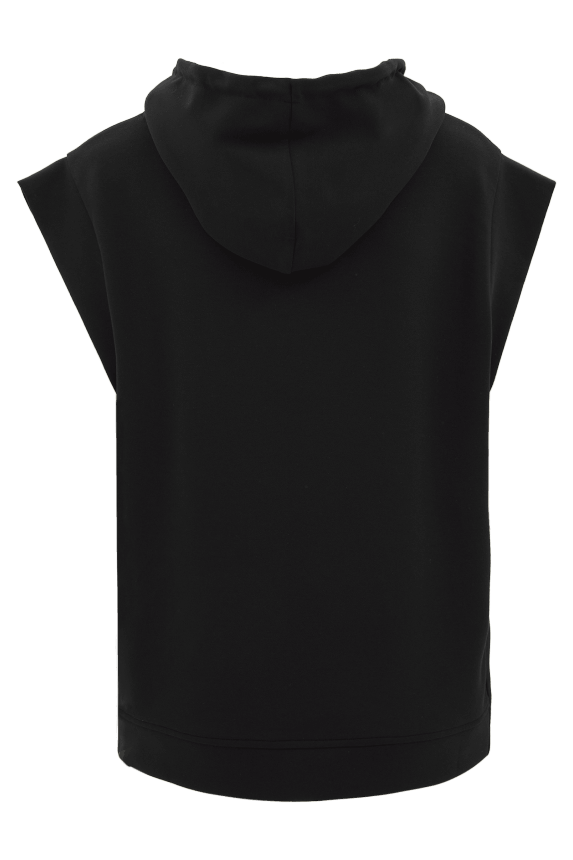 Eva Sleeveless Hoodie - Black