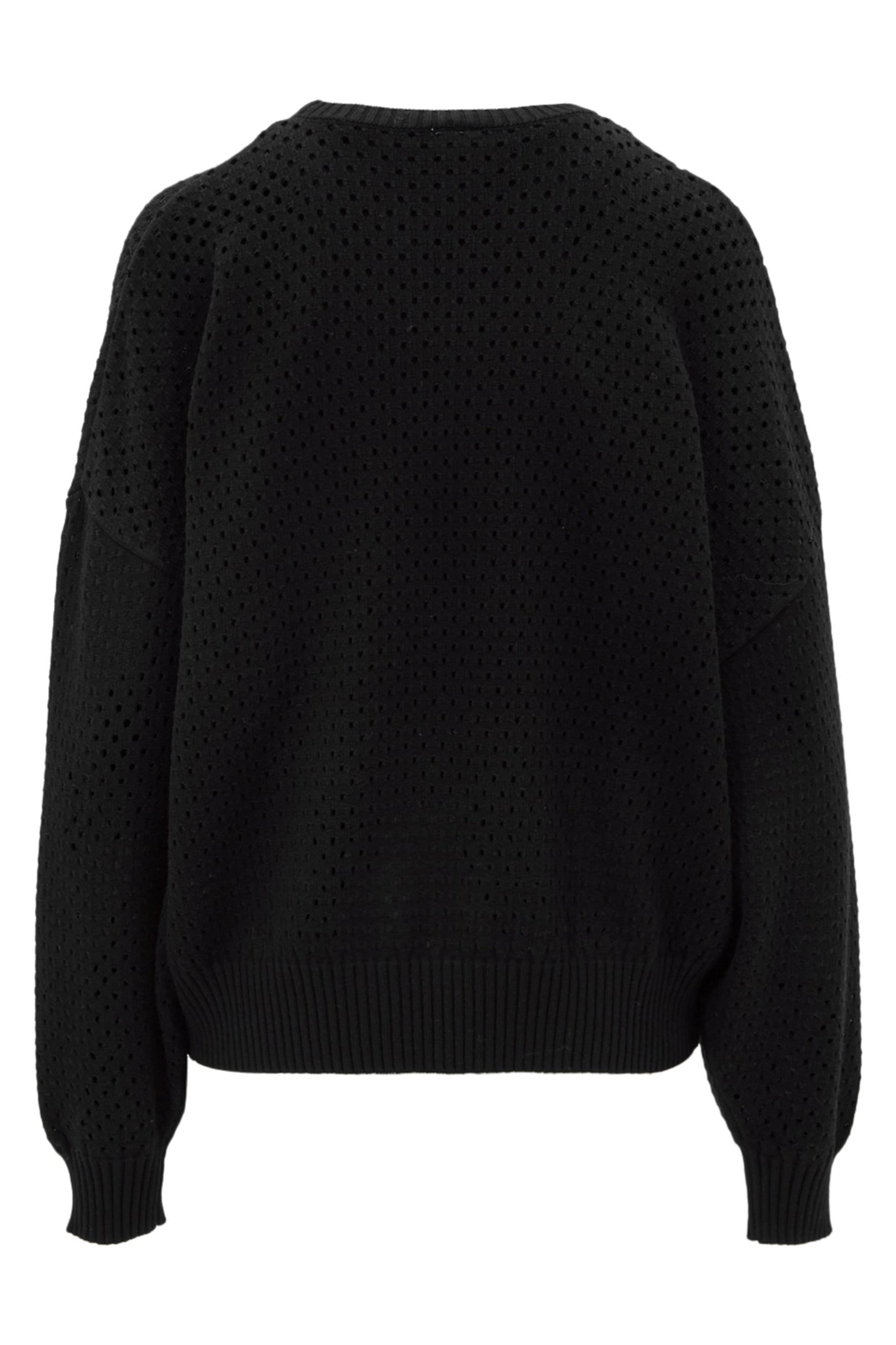 Olly Crochet Sweater - Black