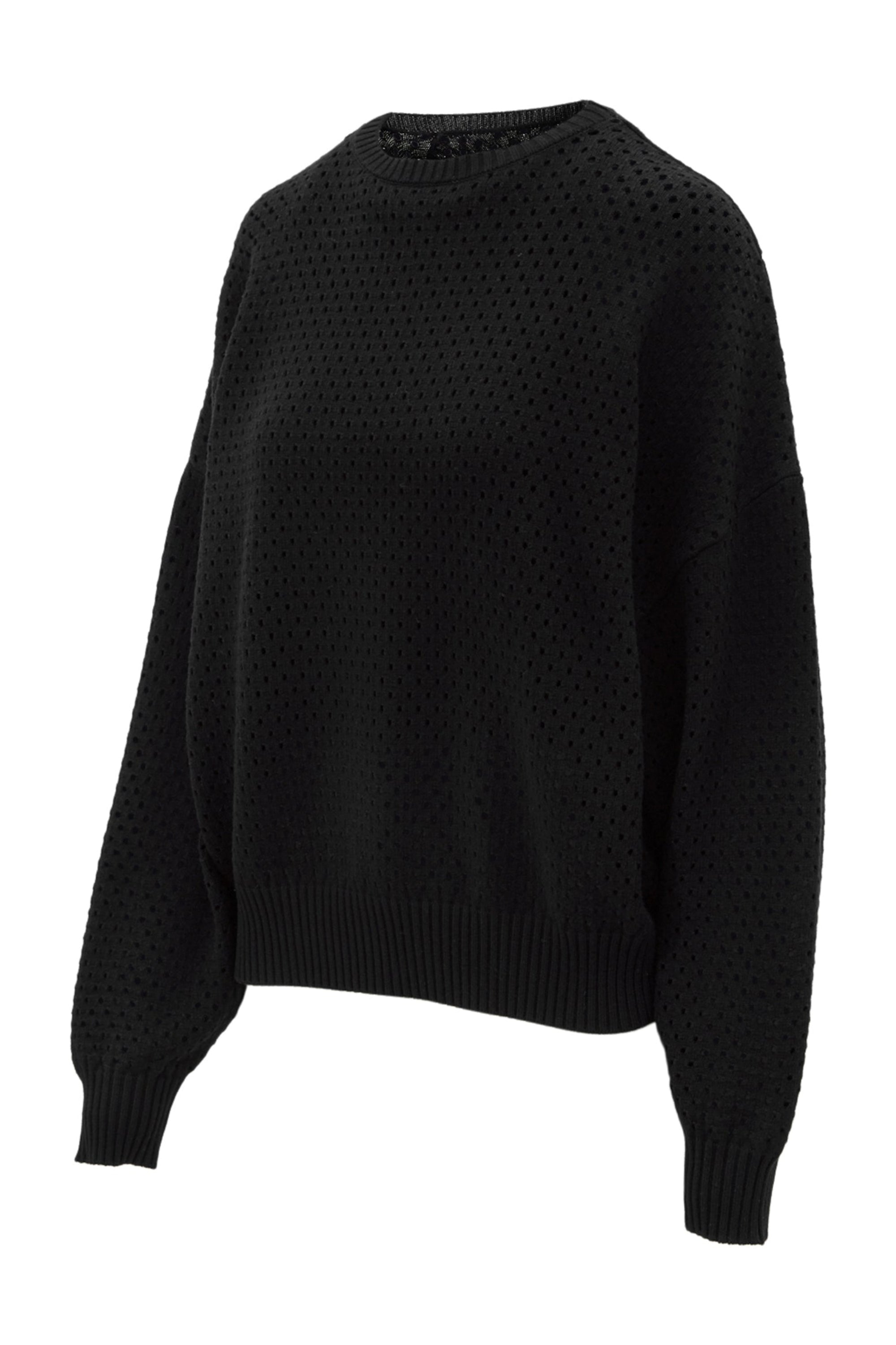 Olly Crochet Sweater - Black