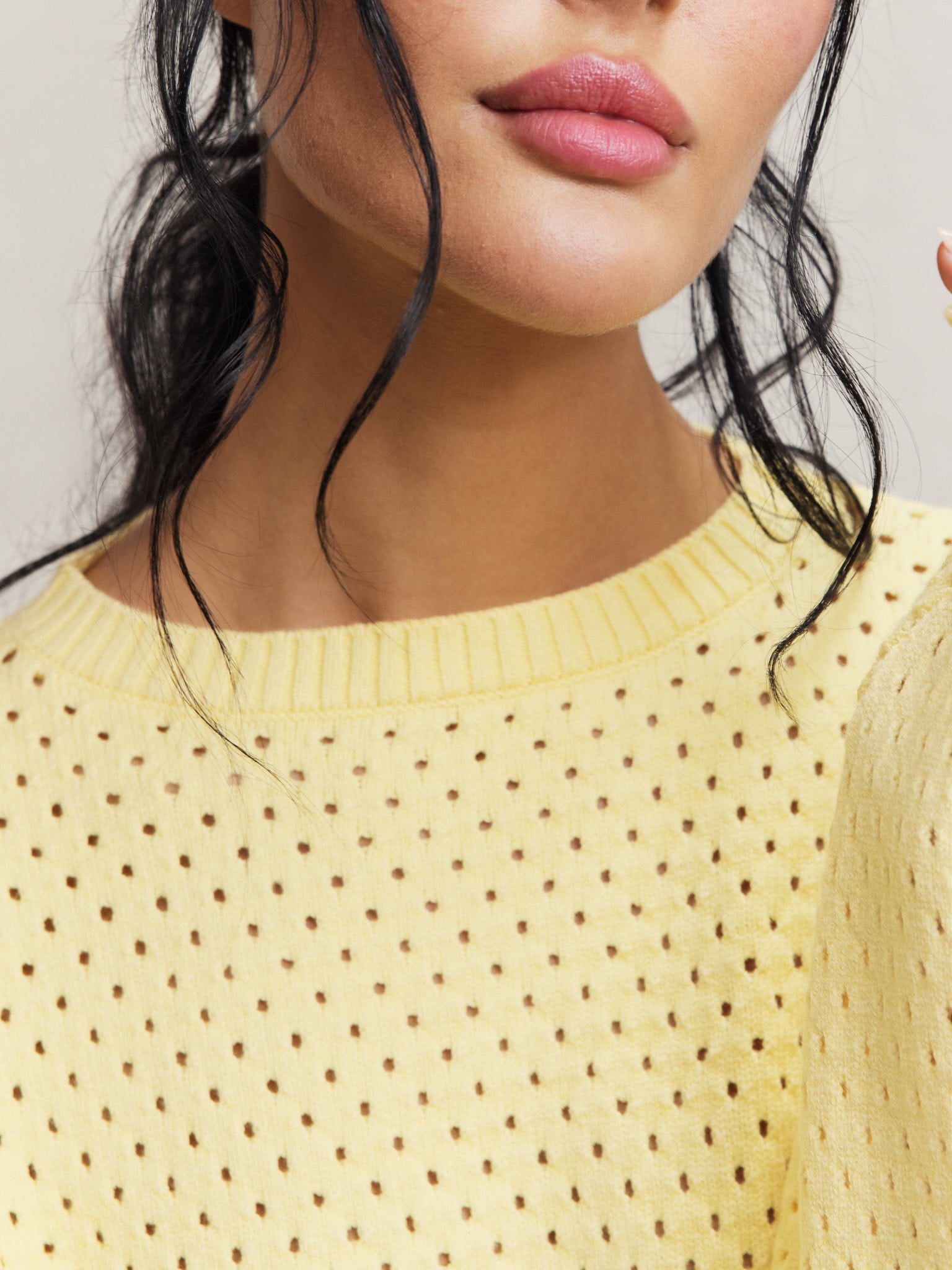 Olly Crochet Sweater - Vanilla