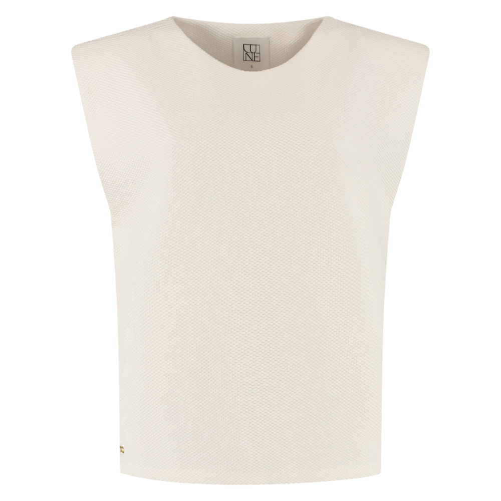 Moon Padded Shoulder Top - Marshmellow