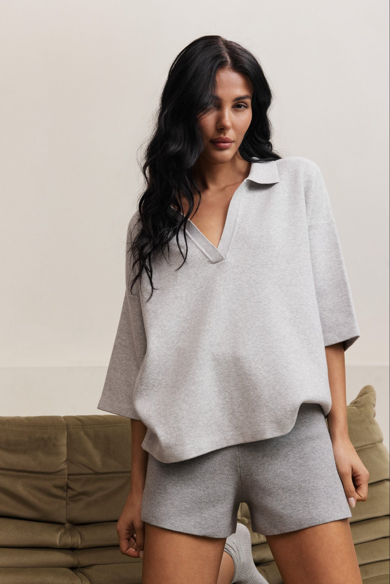 Olly Shorts - Grey Melange