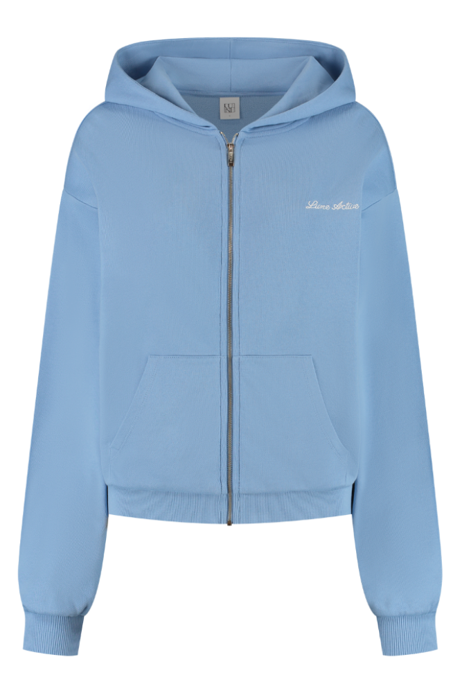 Zoya Zip Up Hoodie Sweatshirt - Brilliant Blue