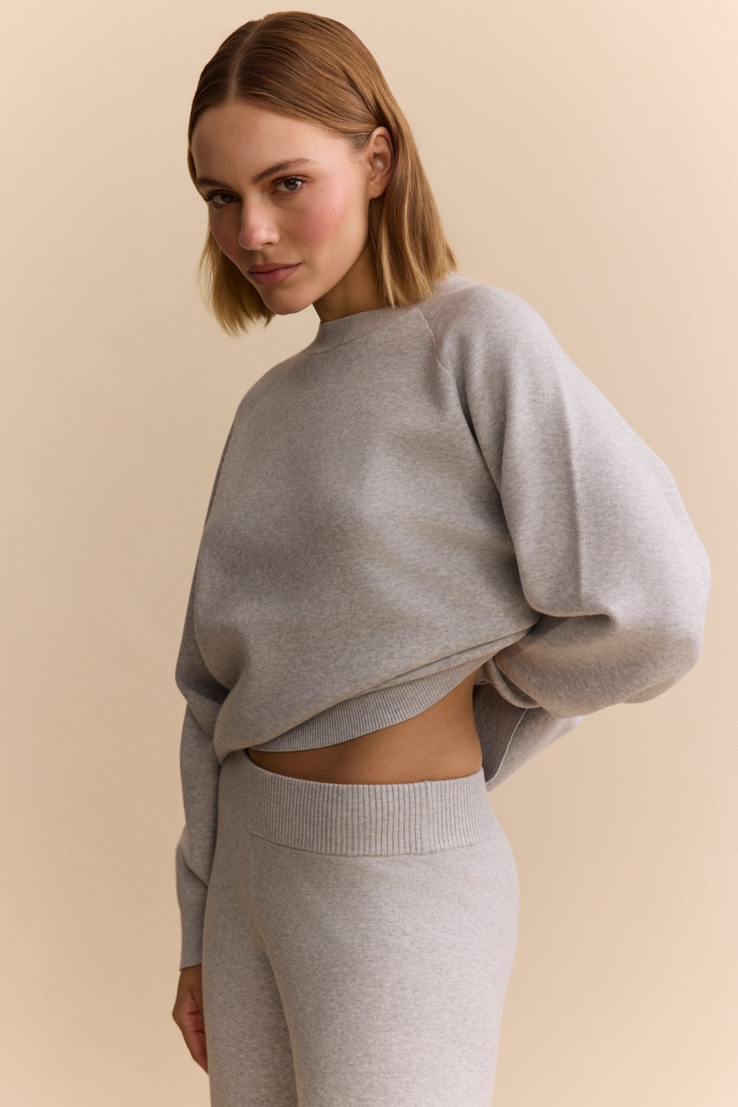 Olly Oversized Sweater - Grey Melange