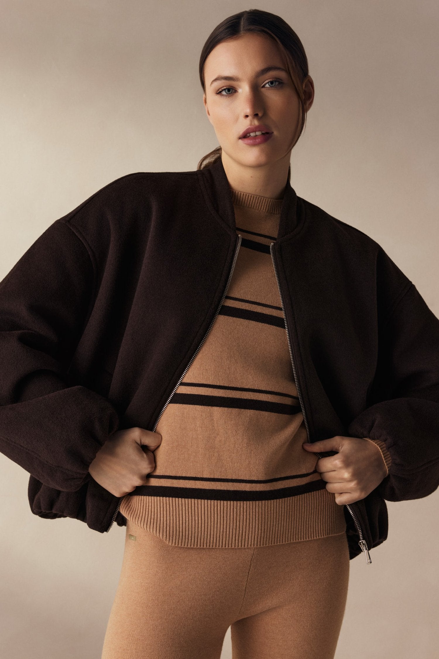 Jim Oversized Bomber - Dark Espresso