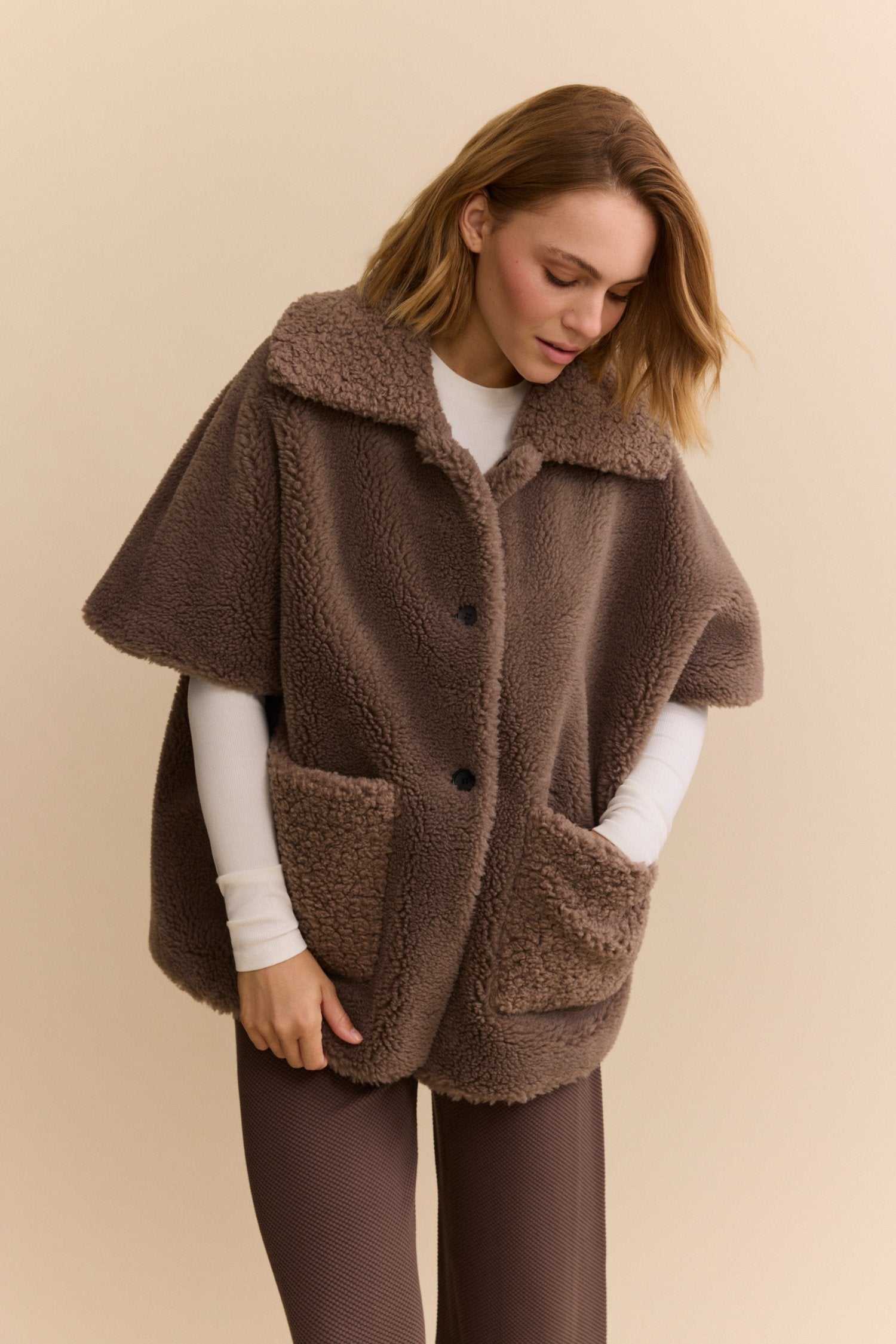 Kim Teddy Vest - Khaki