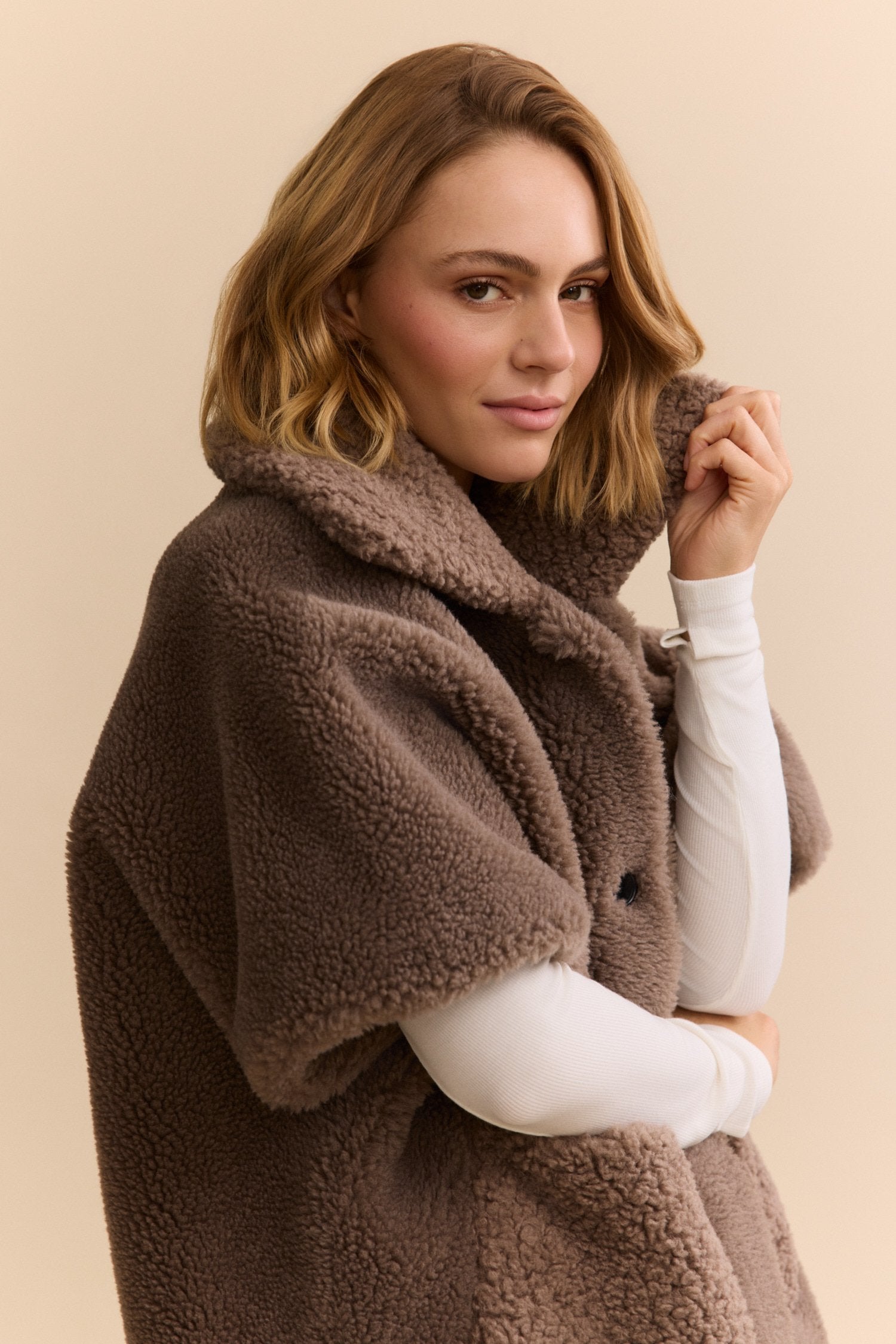 Kim Teddy Vest - Khaki