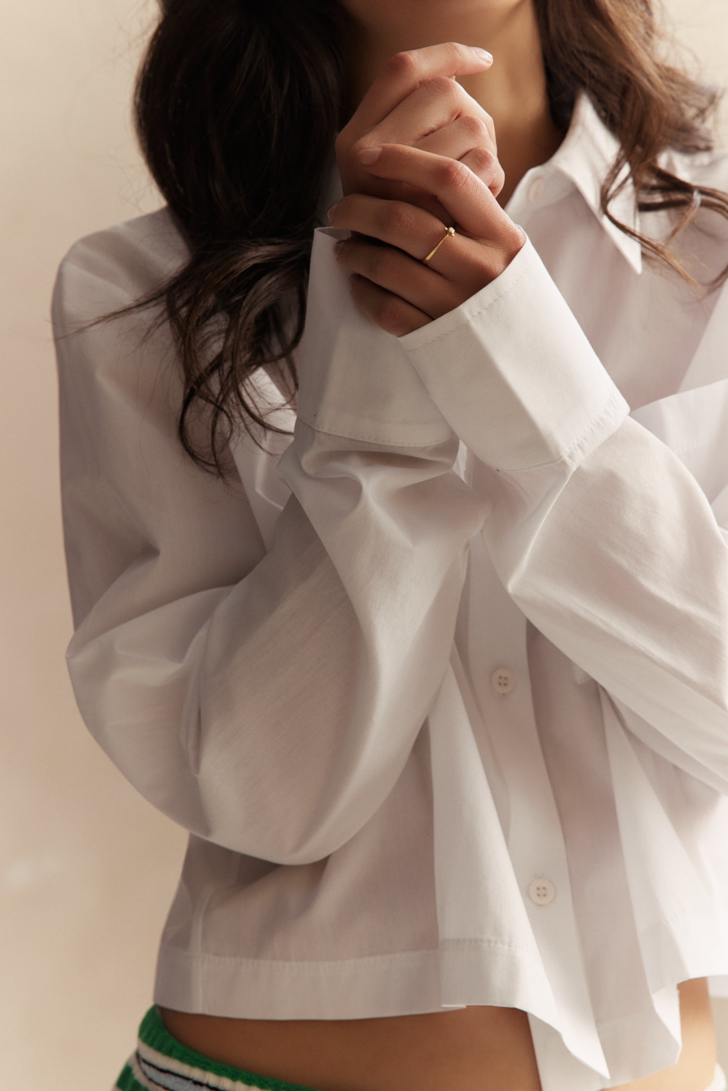 Jordie Cropped Blouse - White