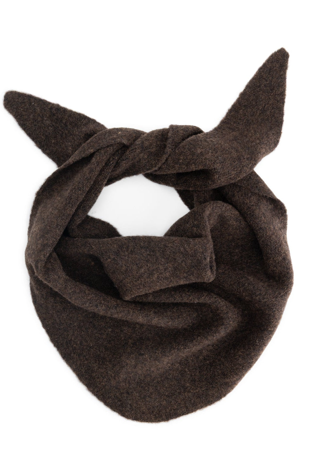 Manu Wool Triangle Scarf - Dark Espresso