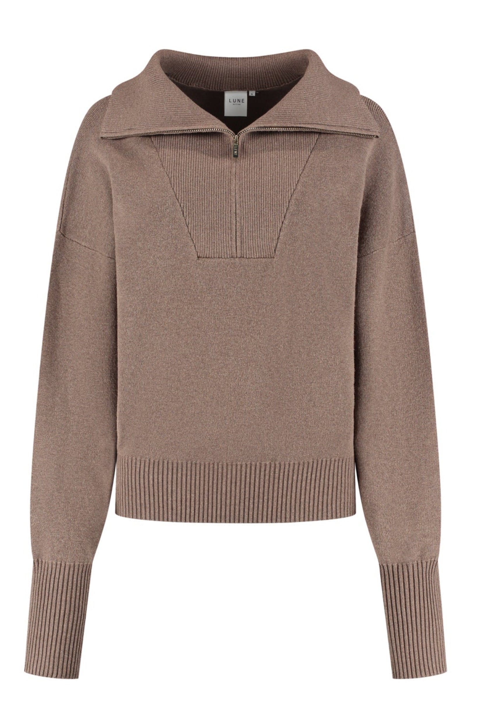 Olly Half-Zip Sweater - Brown