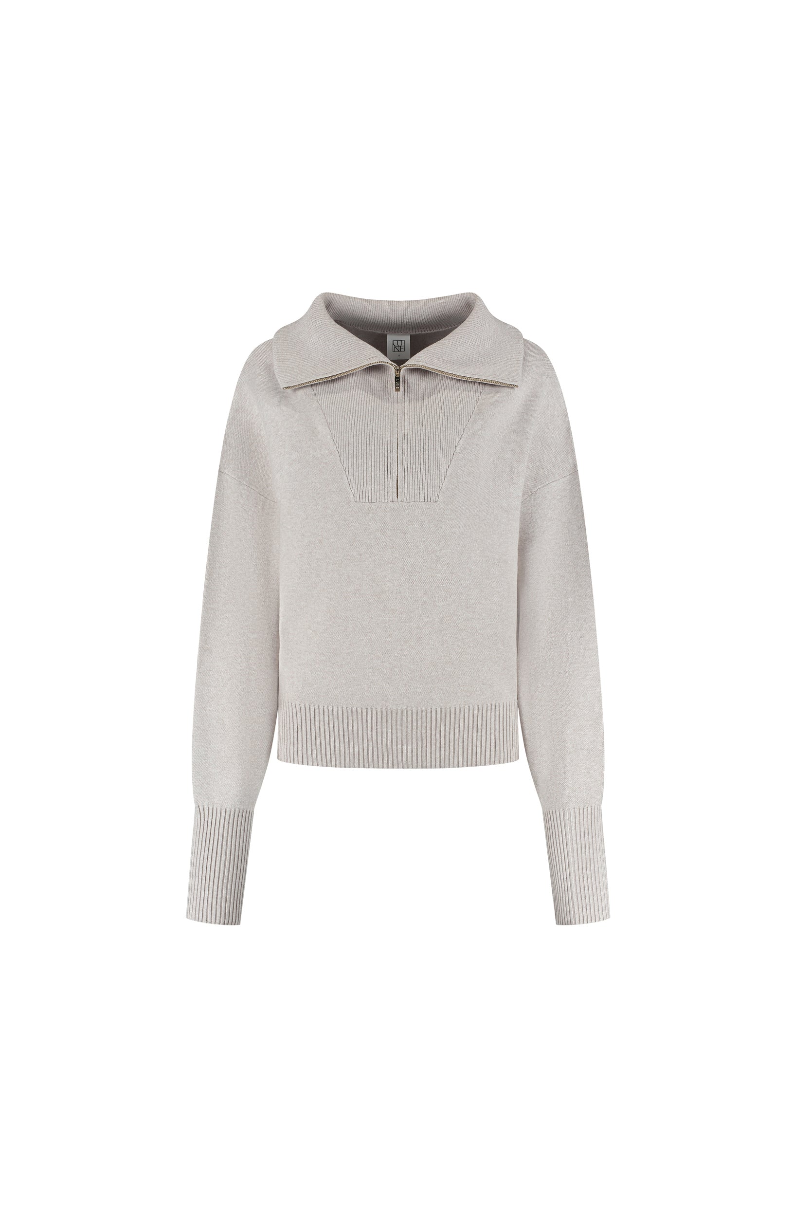 Olly Half-Zip Sweater - Feather Grey