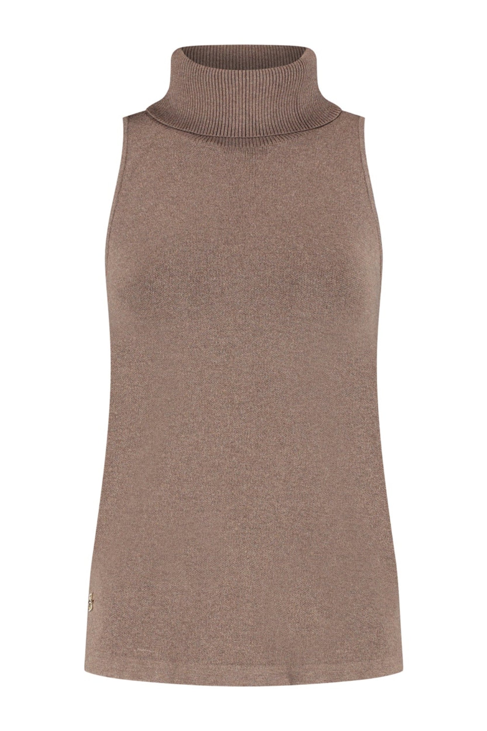 Olly Sleeveless Turtleneck - Brown