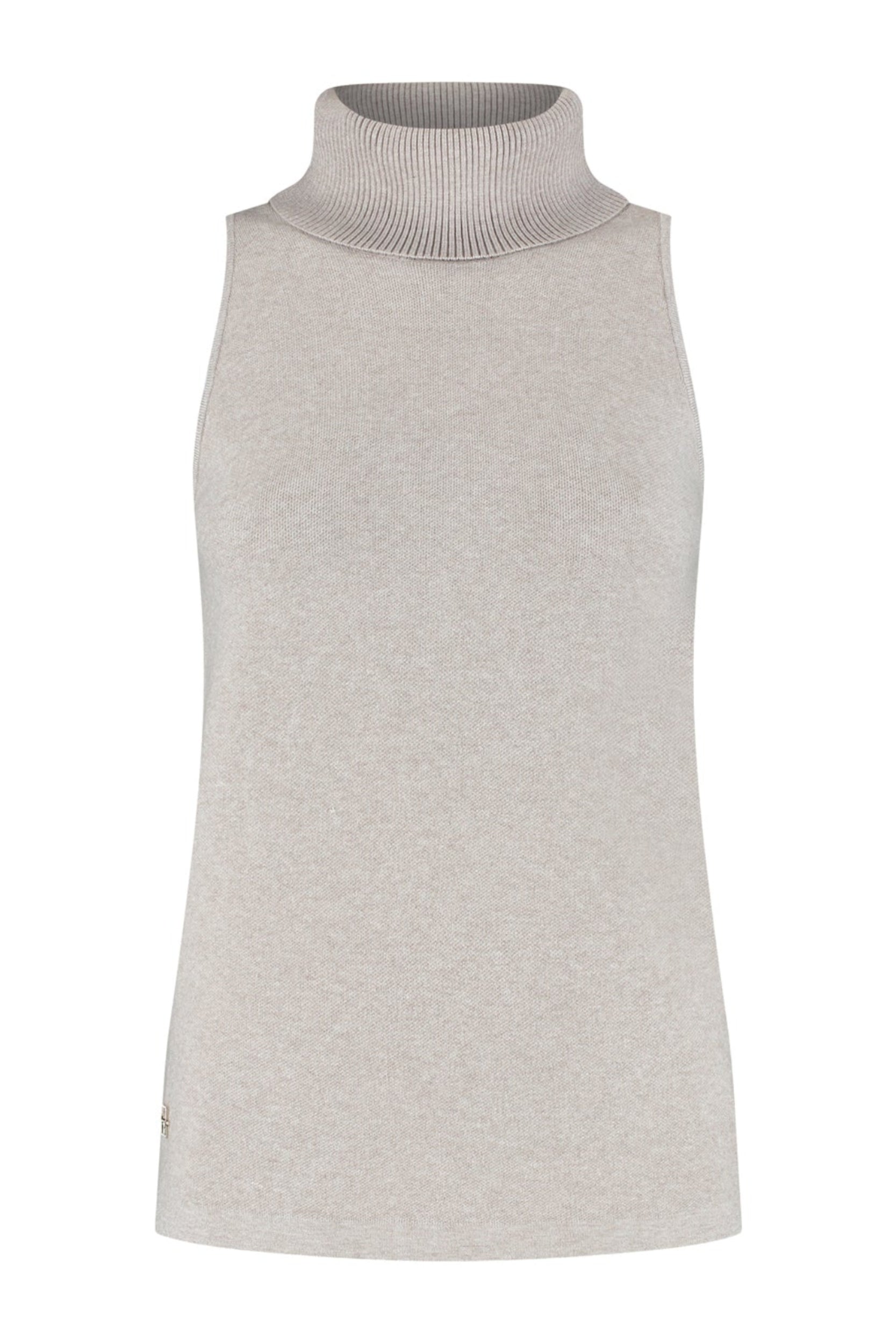 Olly Sleeveless Turtleneck - Feather Grey
