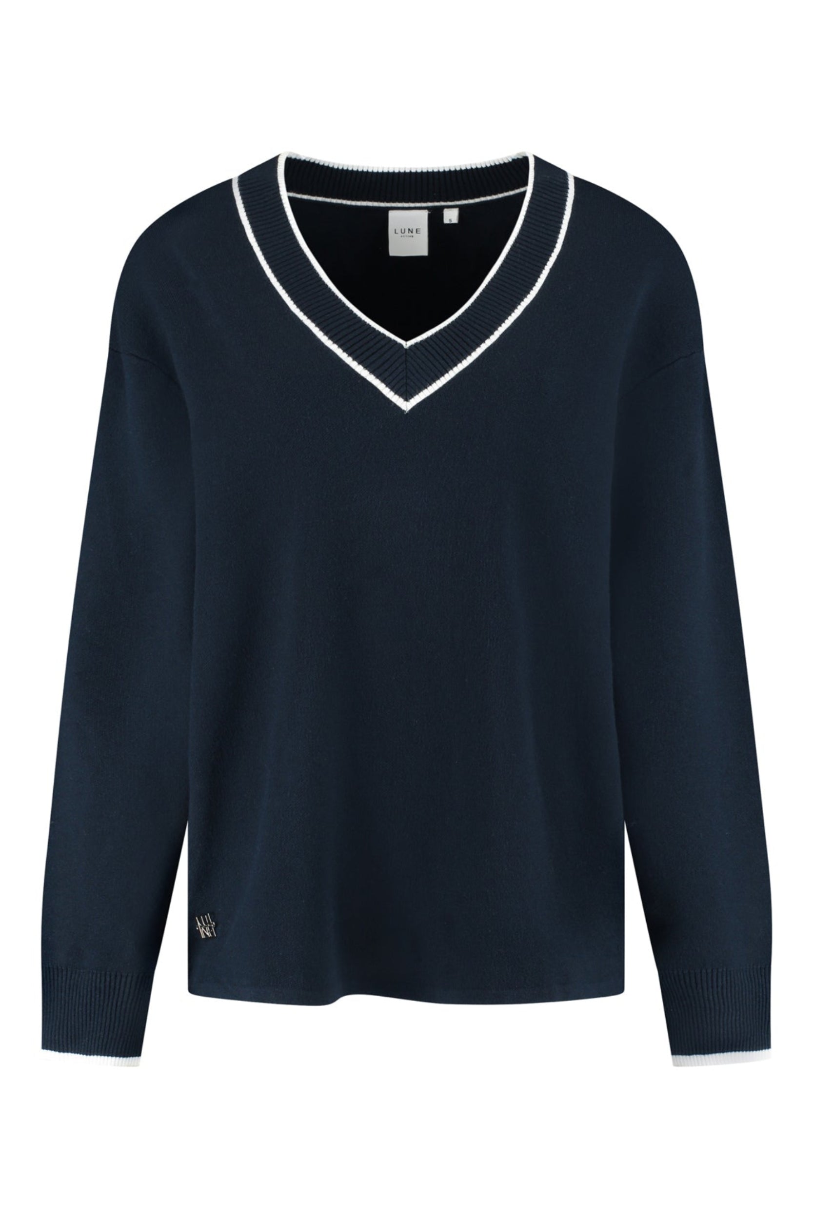 Olly V-Neck Sweater - Dark Blue