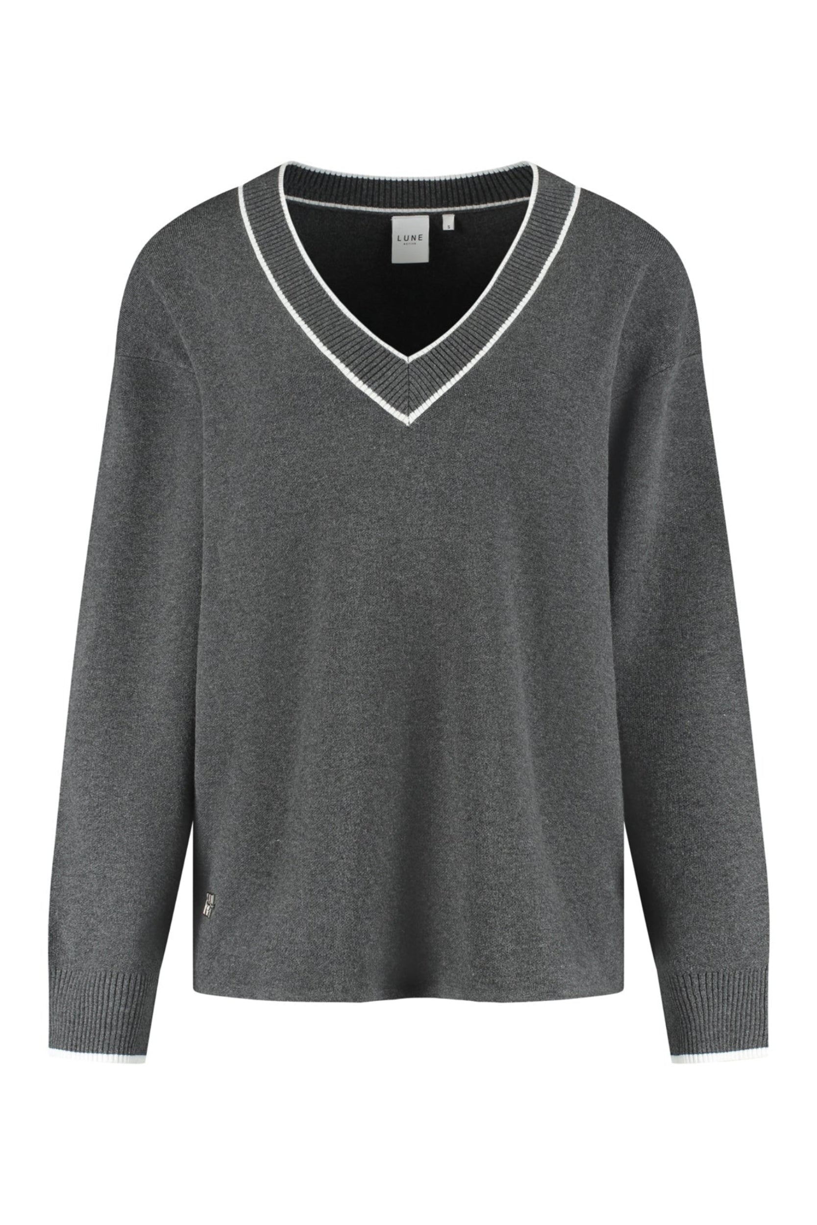Olly V-Neck Sweater - Dark Grey