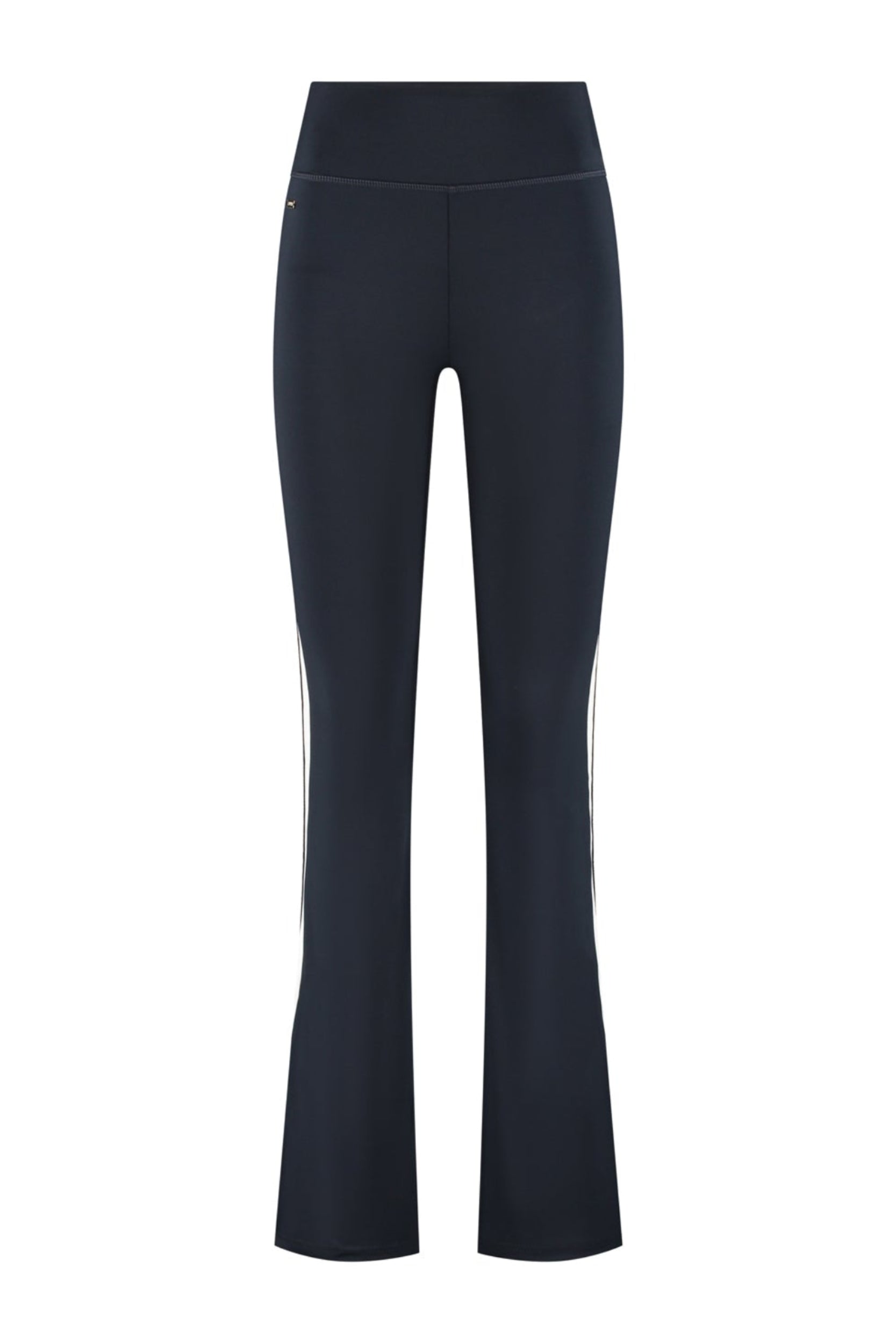 Sienna Shape Striped Flared Leggings - Dark Blue