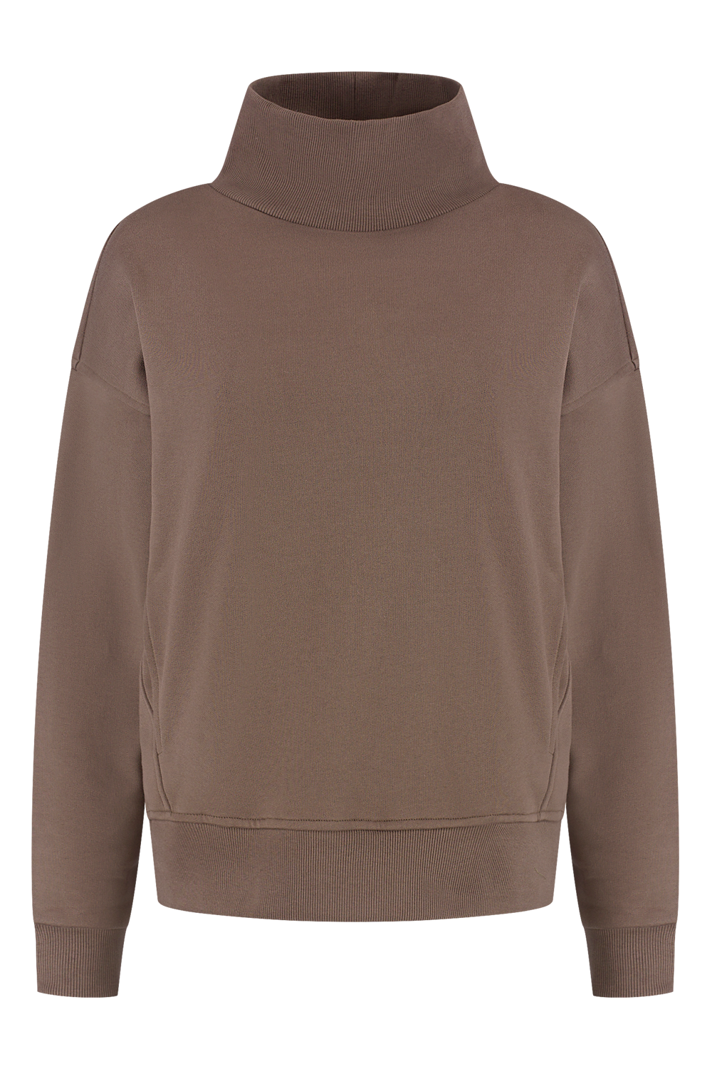 Zane Mock Neck Sweater - Chocolate