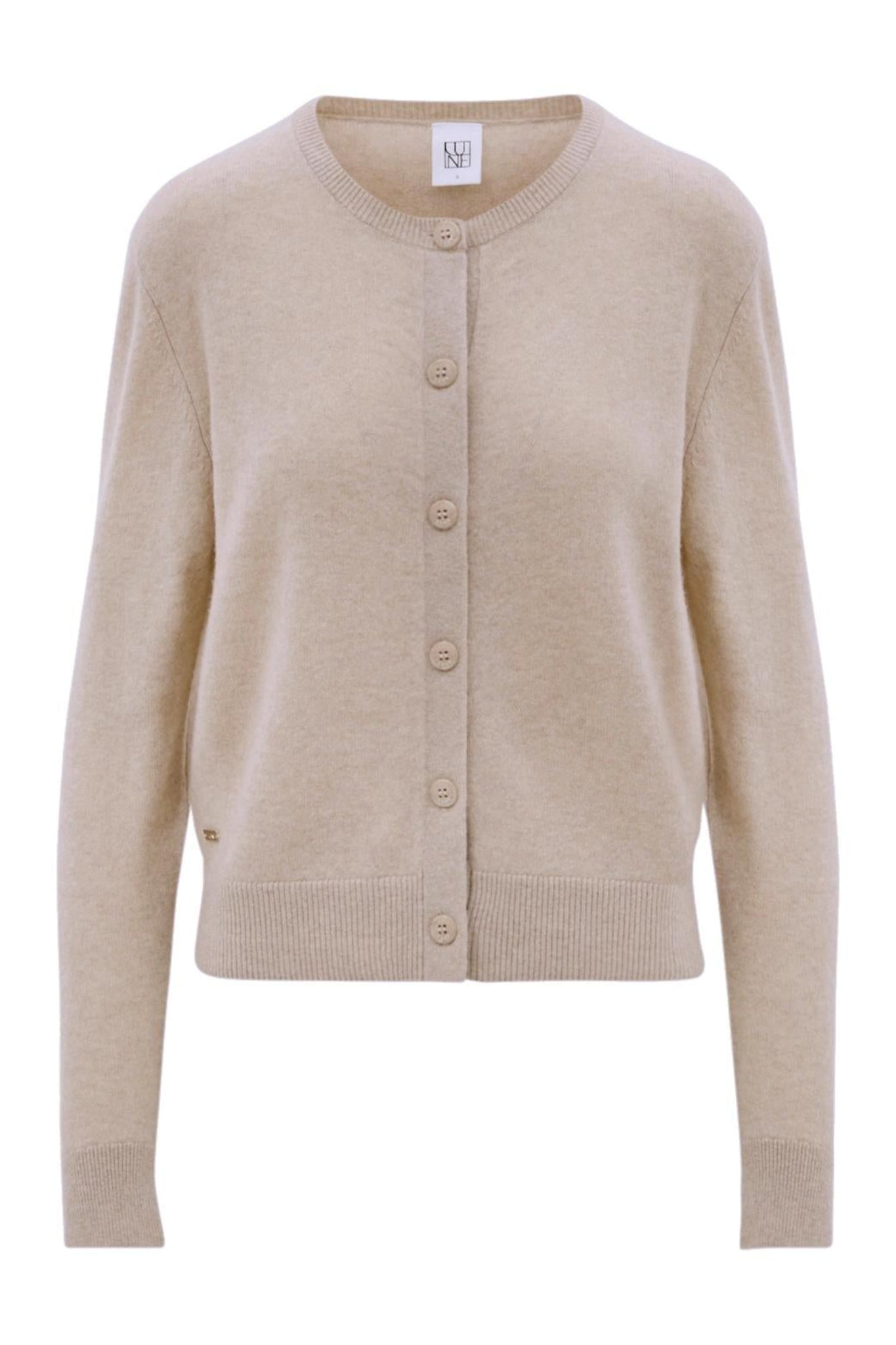 Lana Cashmere Cardigan - Beige Melange