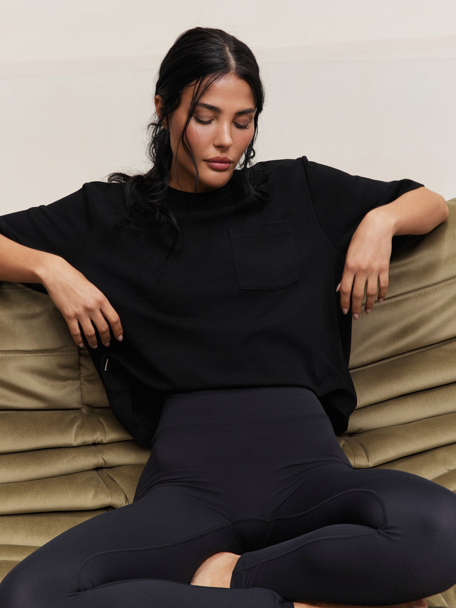 Lilly No Front Seam Legging - Black