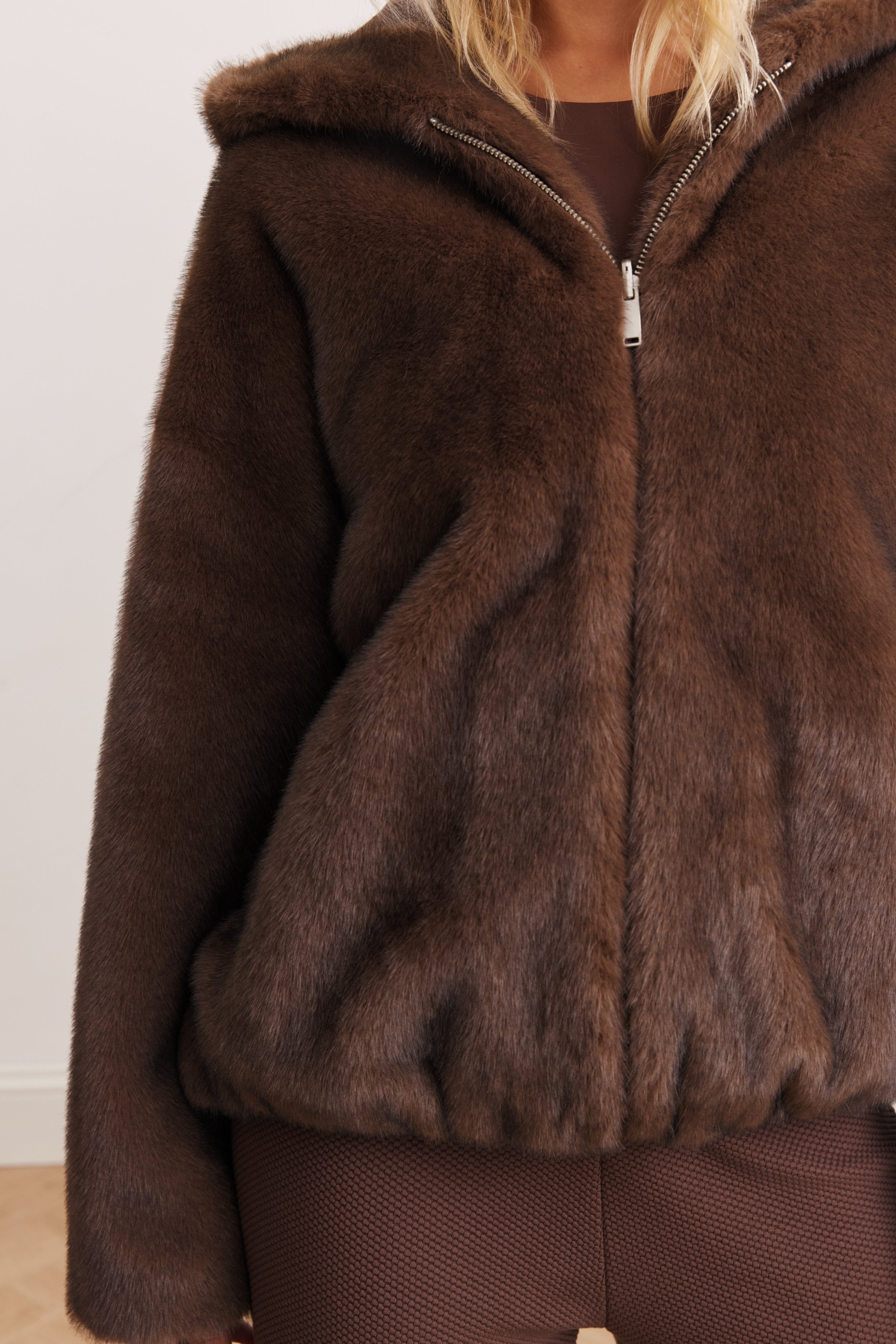 Valerie Hooded Jacket - Chocolate