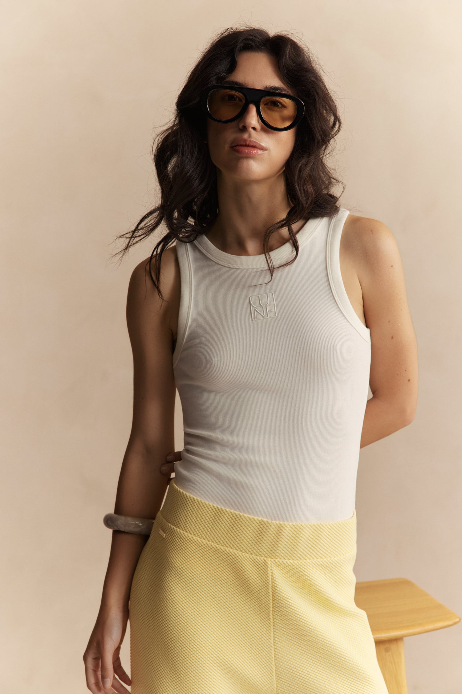 Mila Logo Soft Tank Top - Marshmellow