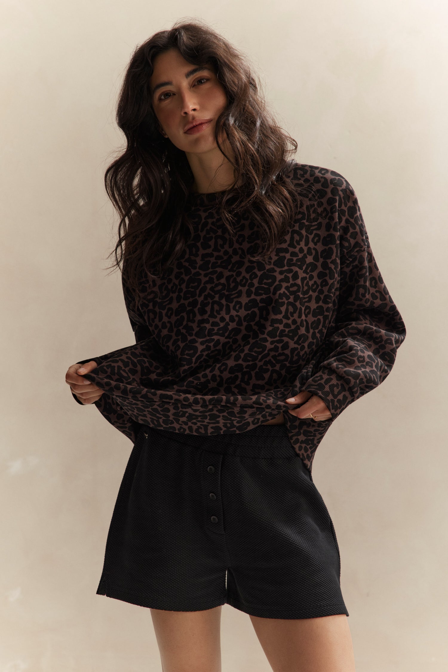 Zane Crewneck Sweater - Leopard