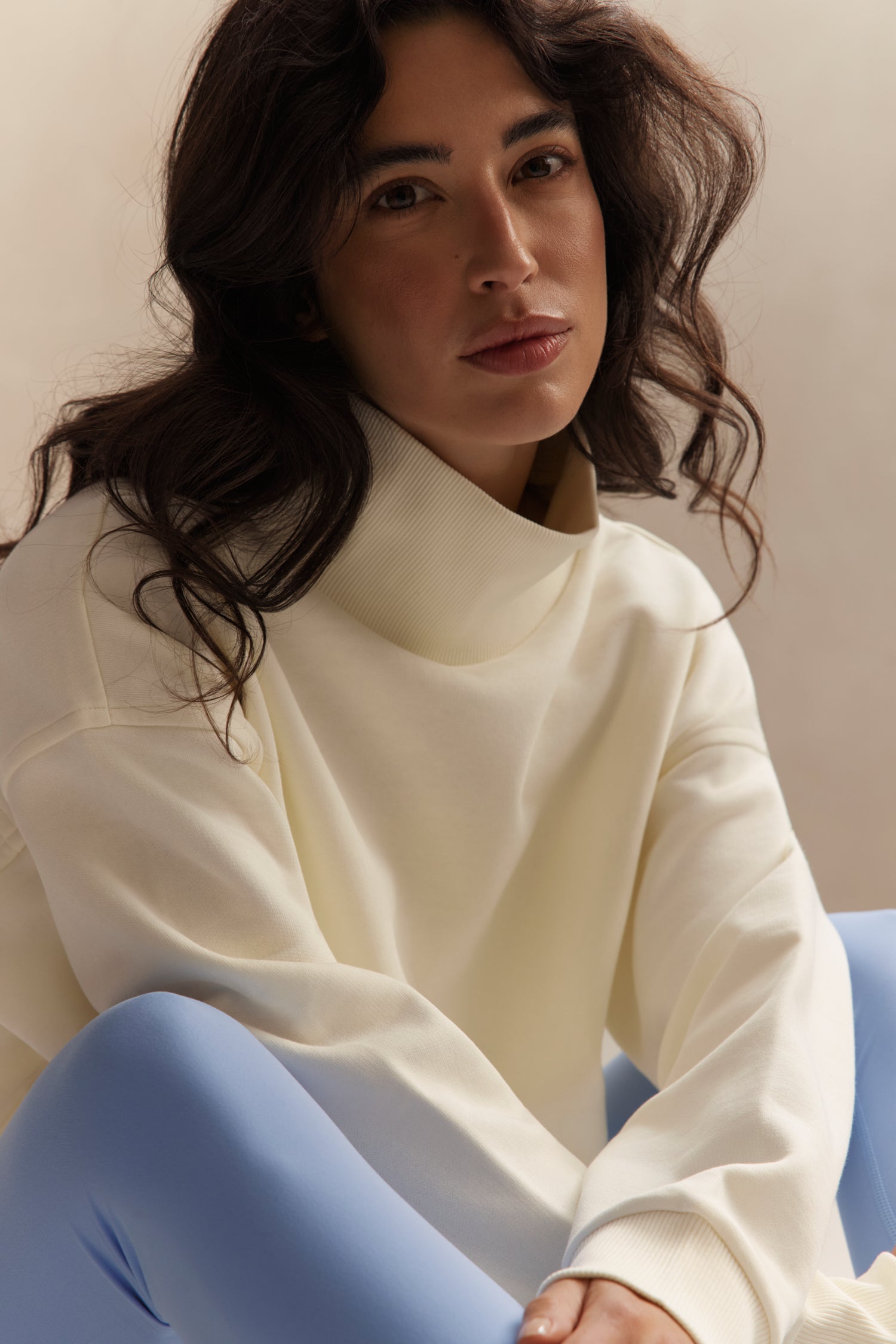 Zane Mock Neck Sweater - Marshmellow