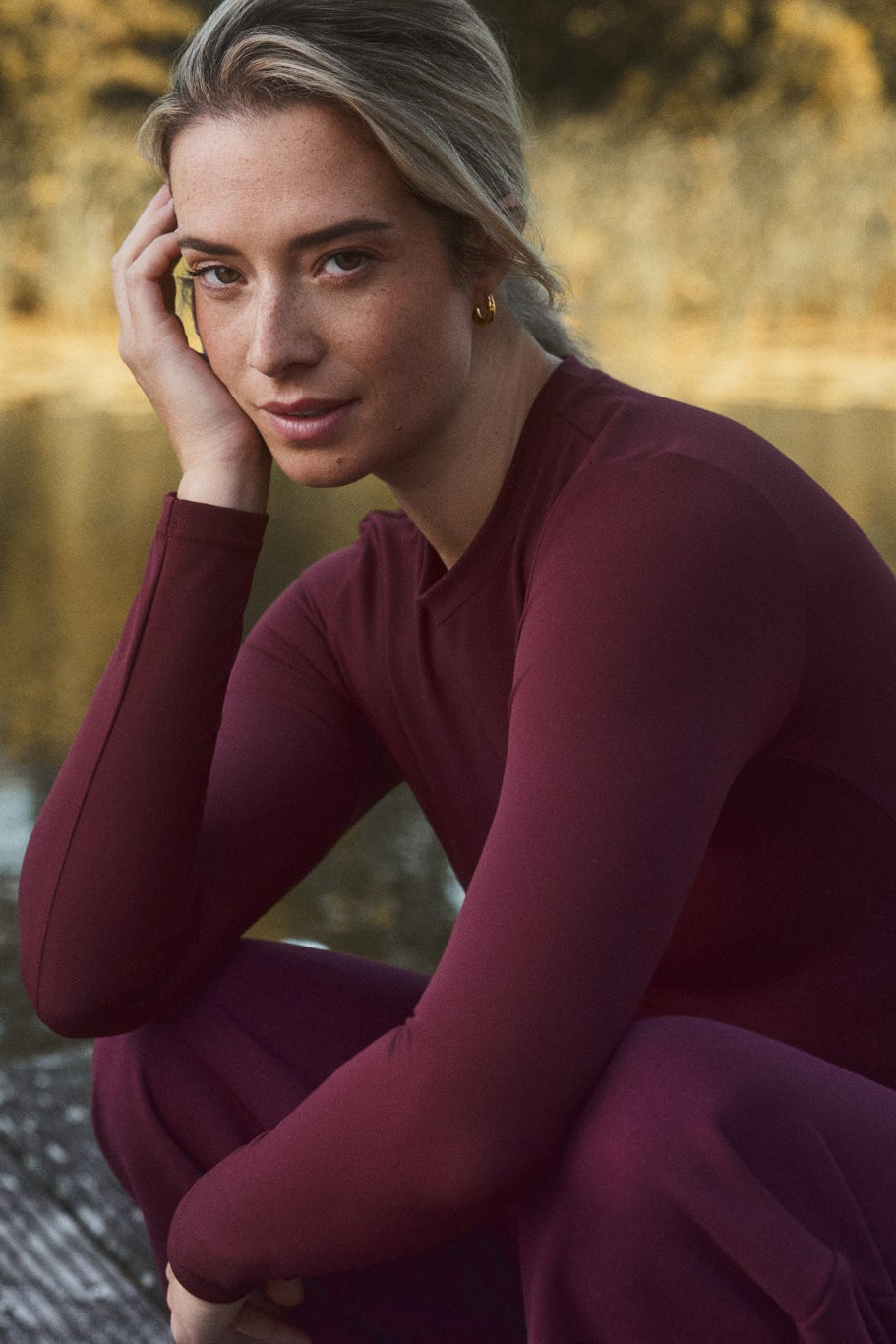 River Lift Longsleeve - Maroon