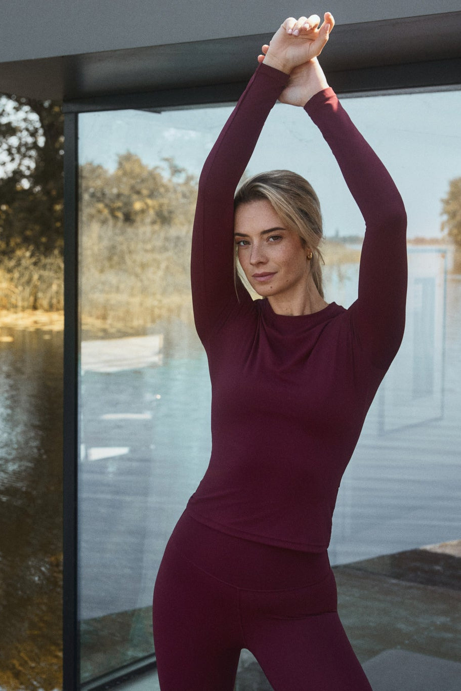 River Lift Highwaisted Legging - Maroon