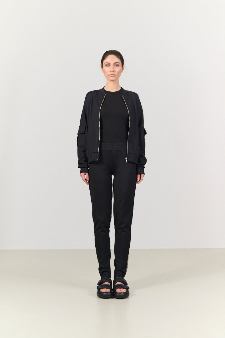 Kenny tech-jersey tapered pants - Black