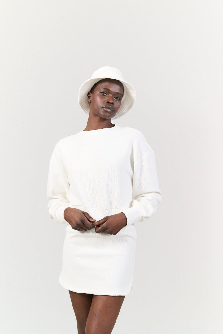 Moon cropped sweat - Marshmellow
