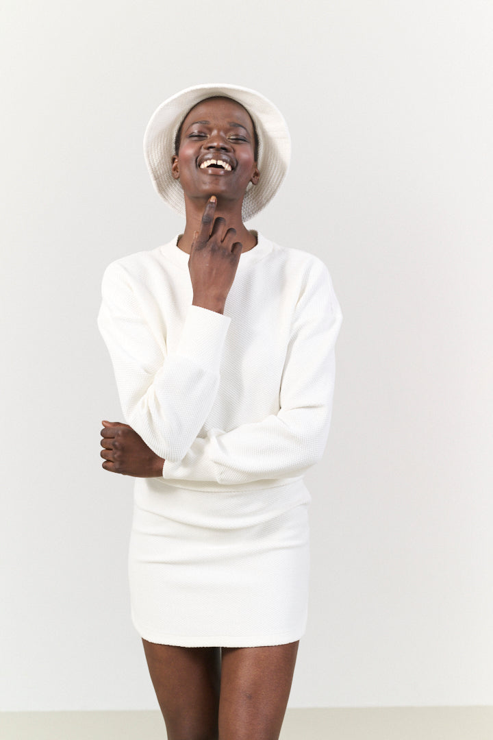 Moon cropped sweat - Marshmellow