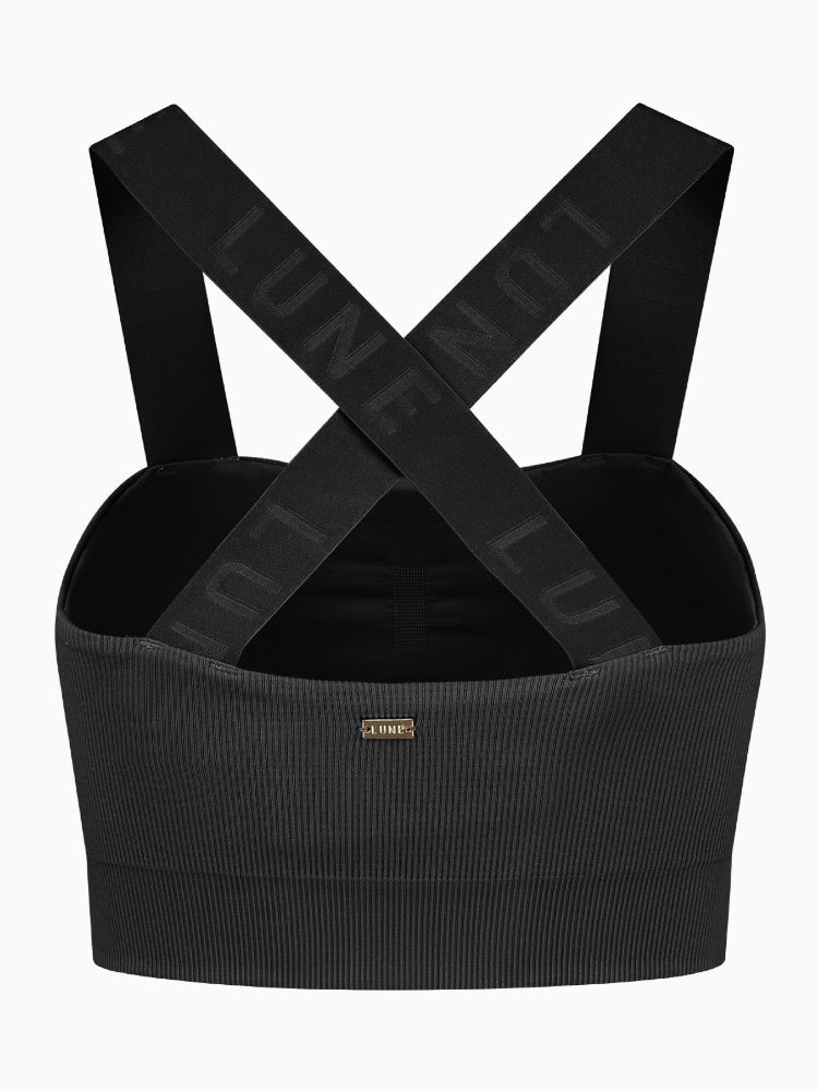 LUNA SCULPT light support rib bra - Black