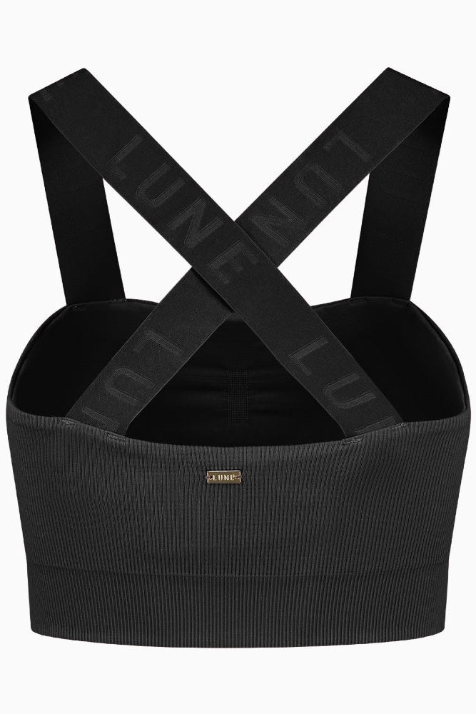LUNA SCULPT light support rib bra - Black