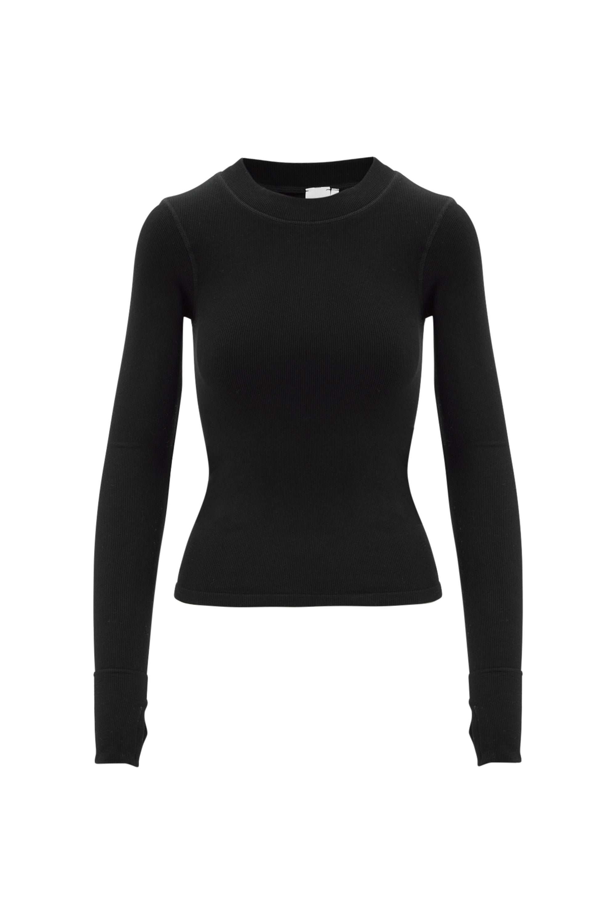 MAIA MicroModal soft rib longsleeve - Black