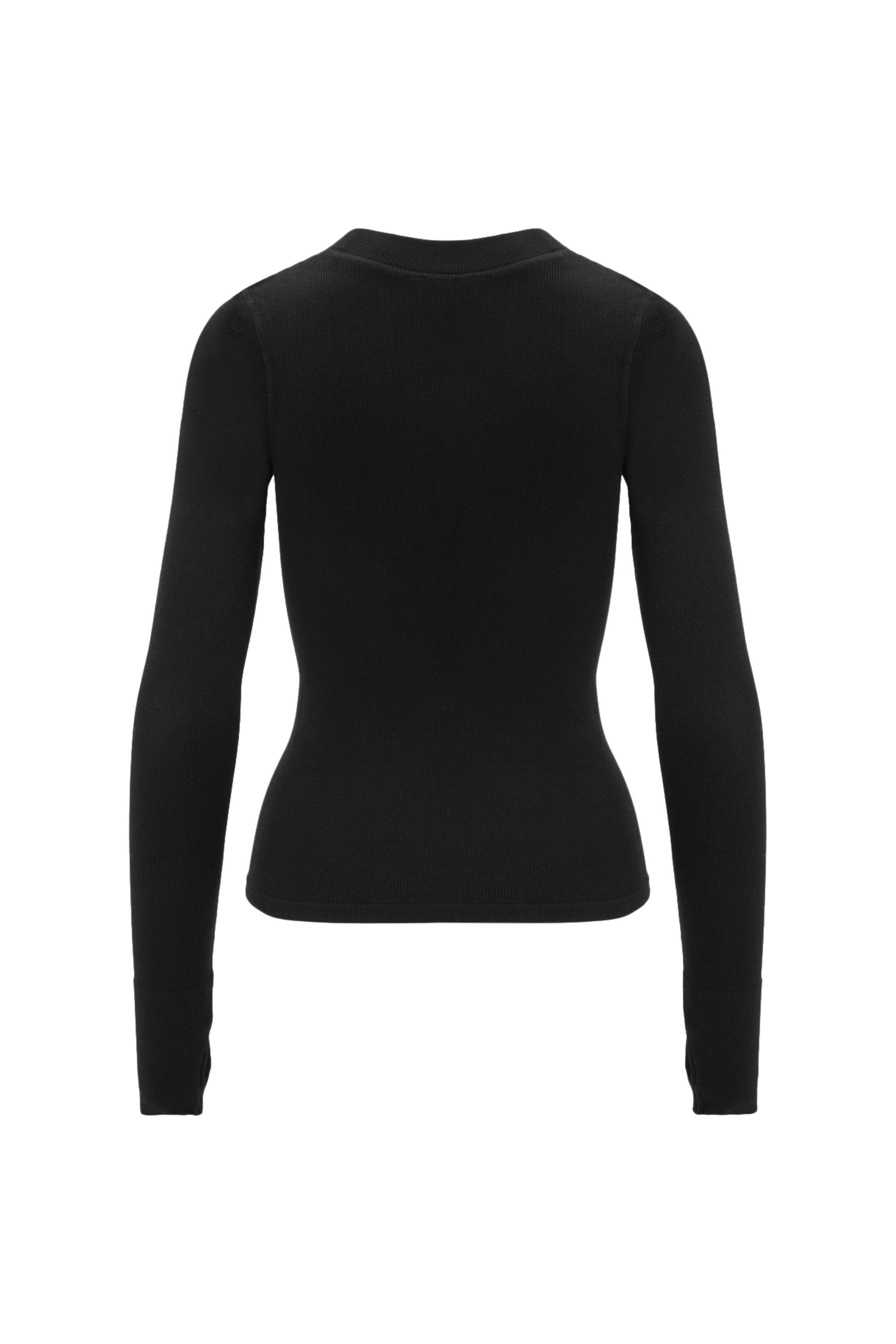 MAIA MicroModal soft rib longsleeve - Black