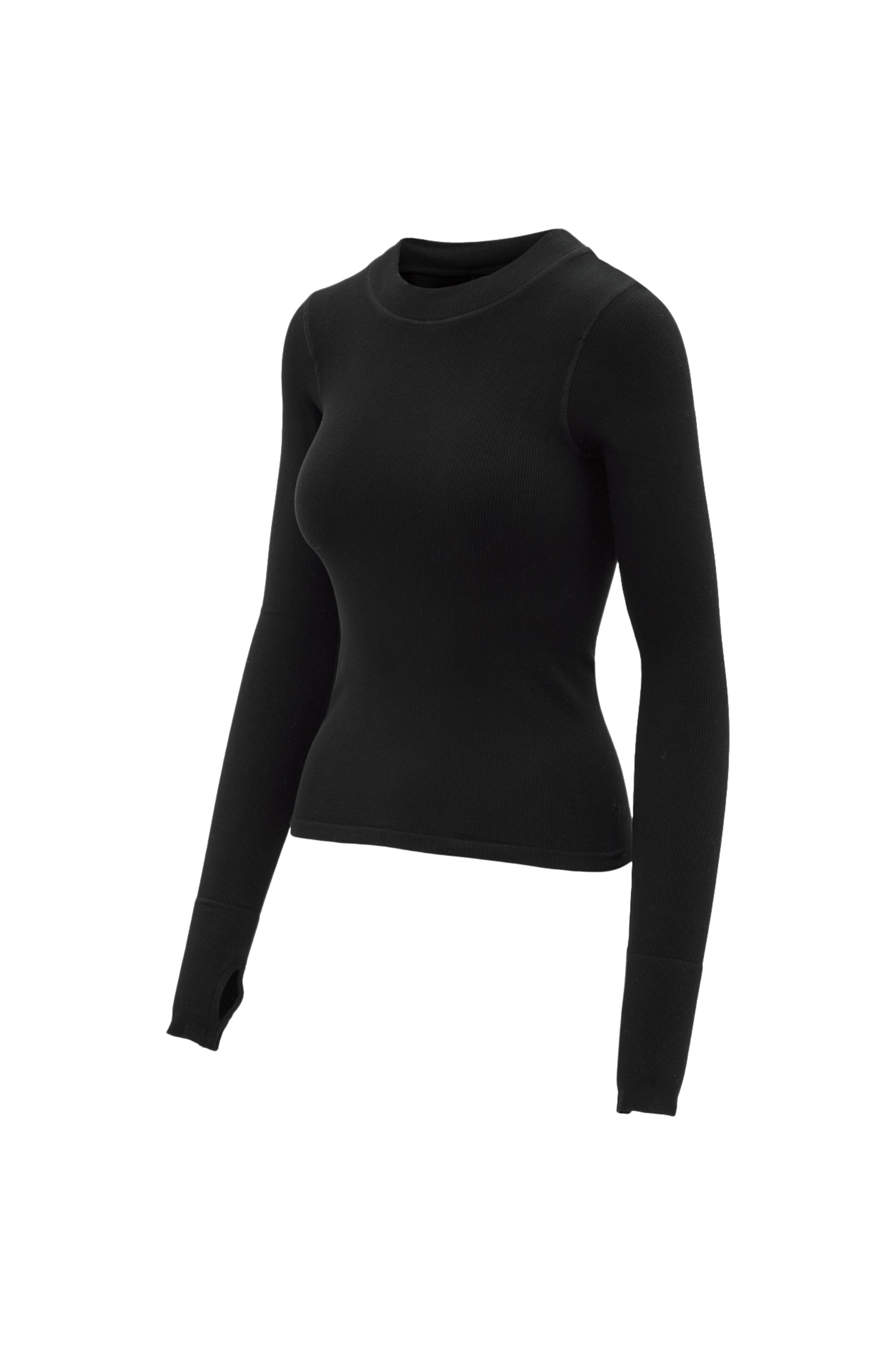 MAIA MicroModal soft rib longsleeve - Black