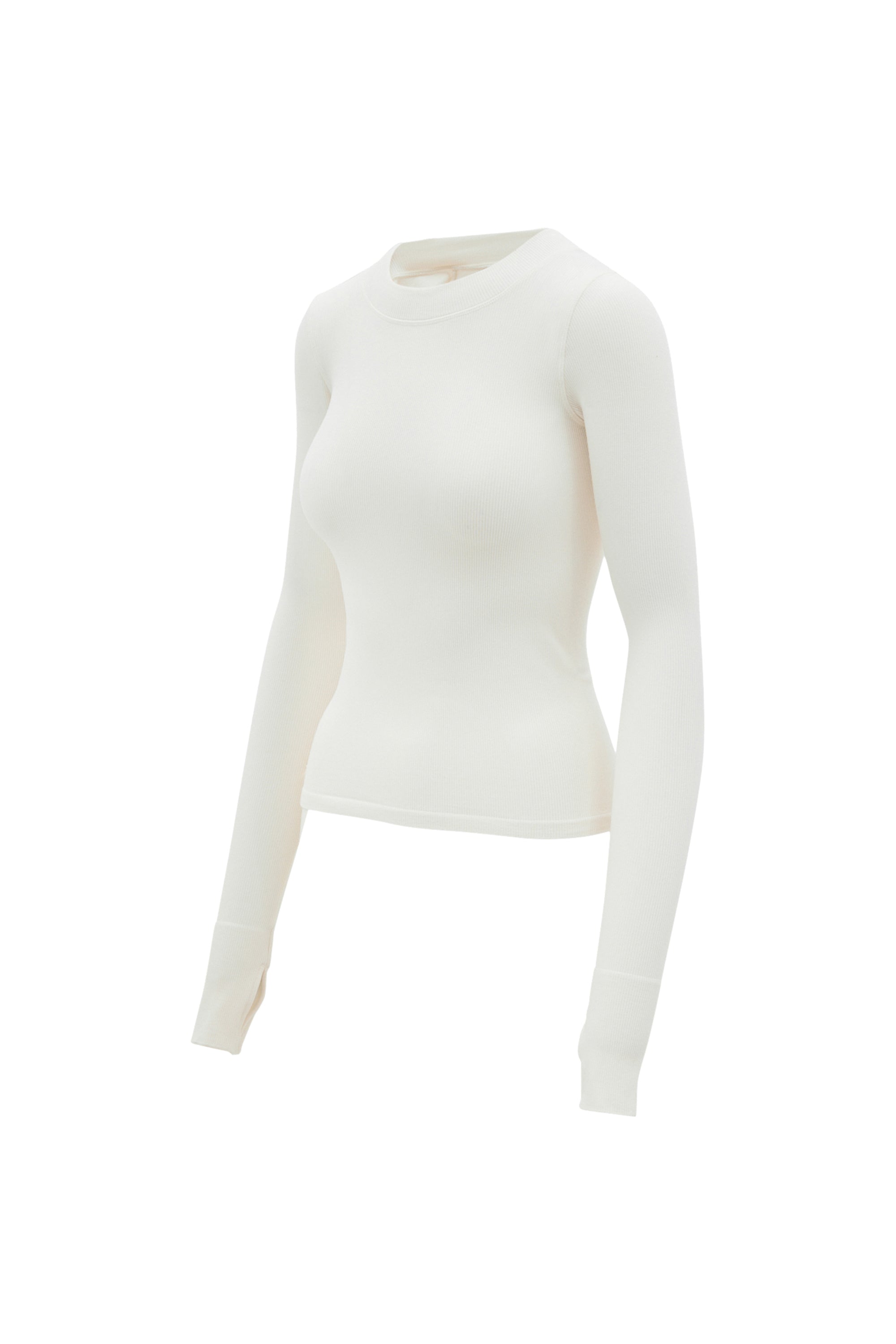 MAIA MicroModal soft rib longsleeve - Off White