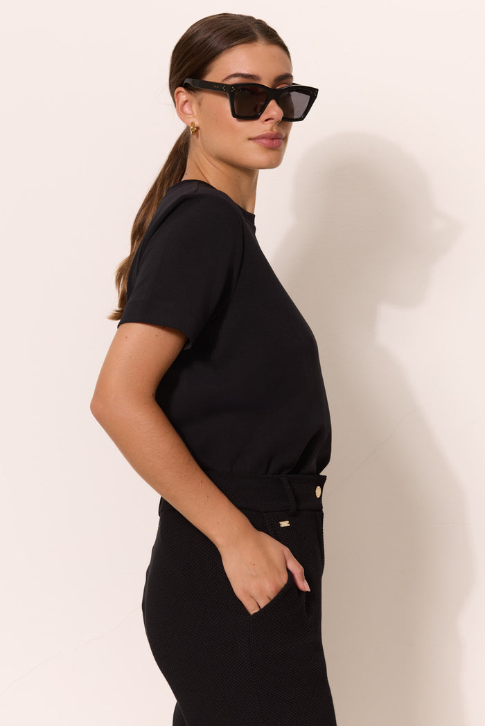 EVA modal blend slim fit tee - Black