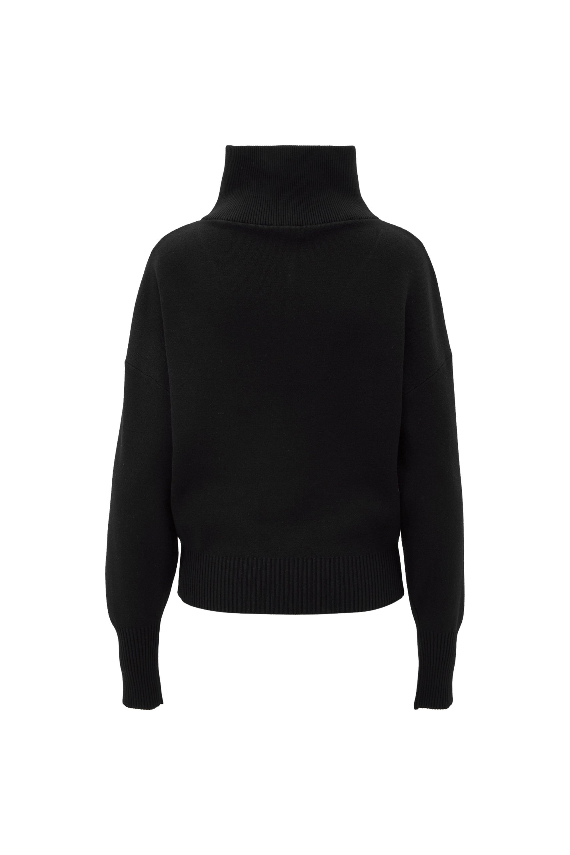 OLLY half-zip knit sweater - Black